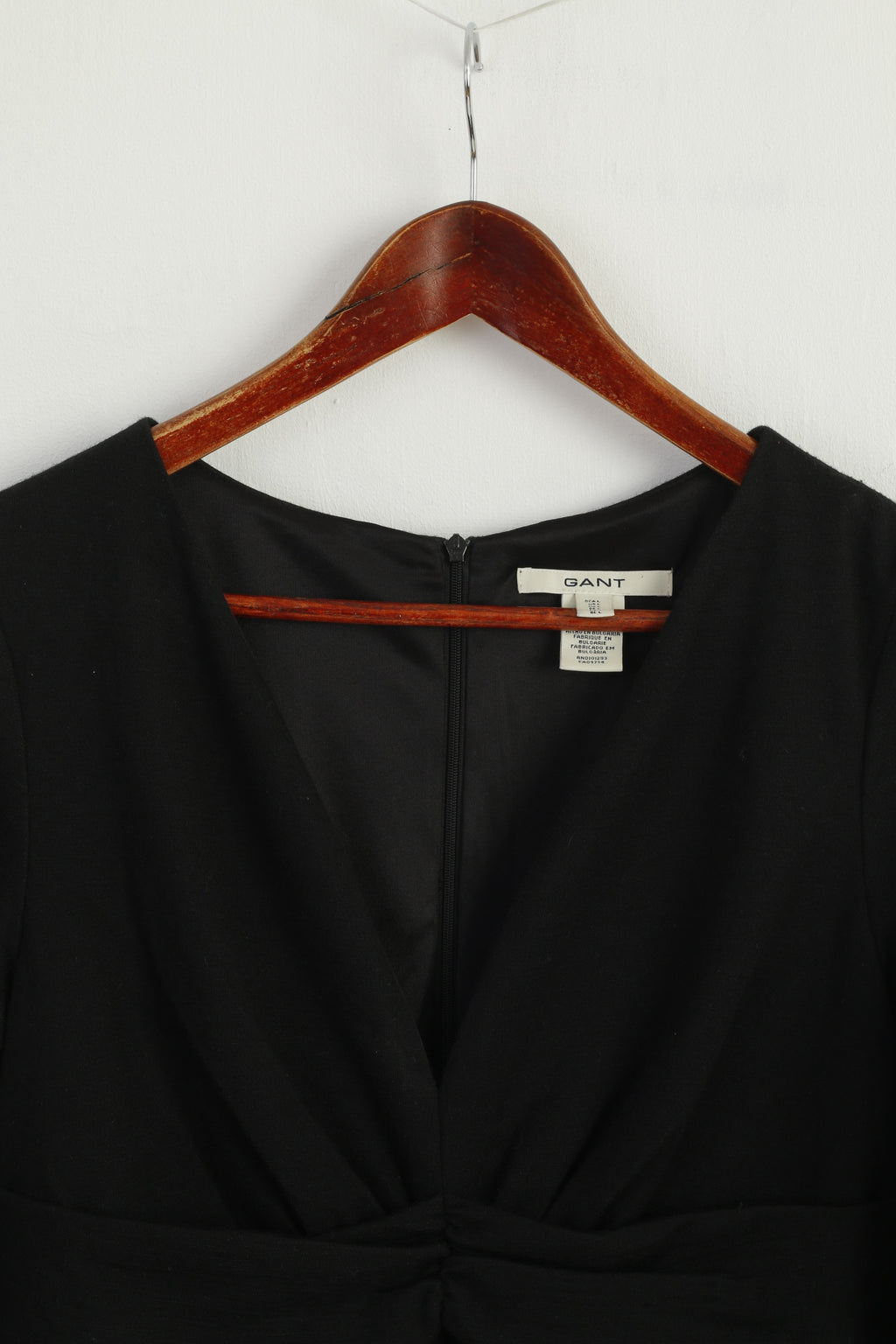 GANT Women L (M) Dress Black Acrylic Wool Blend Classic Elegant Fit