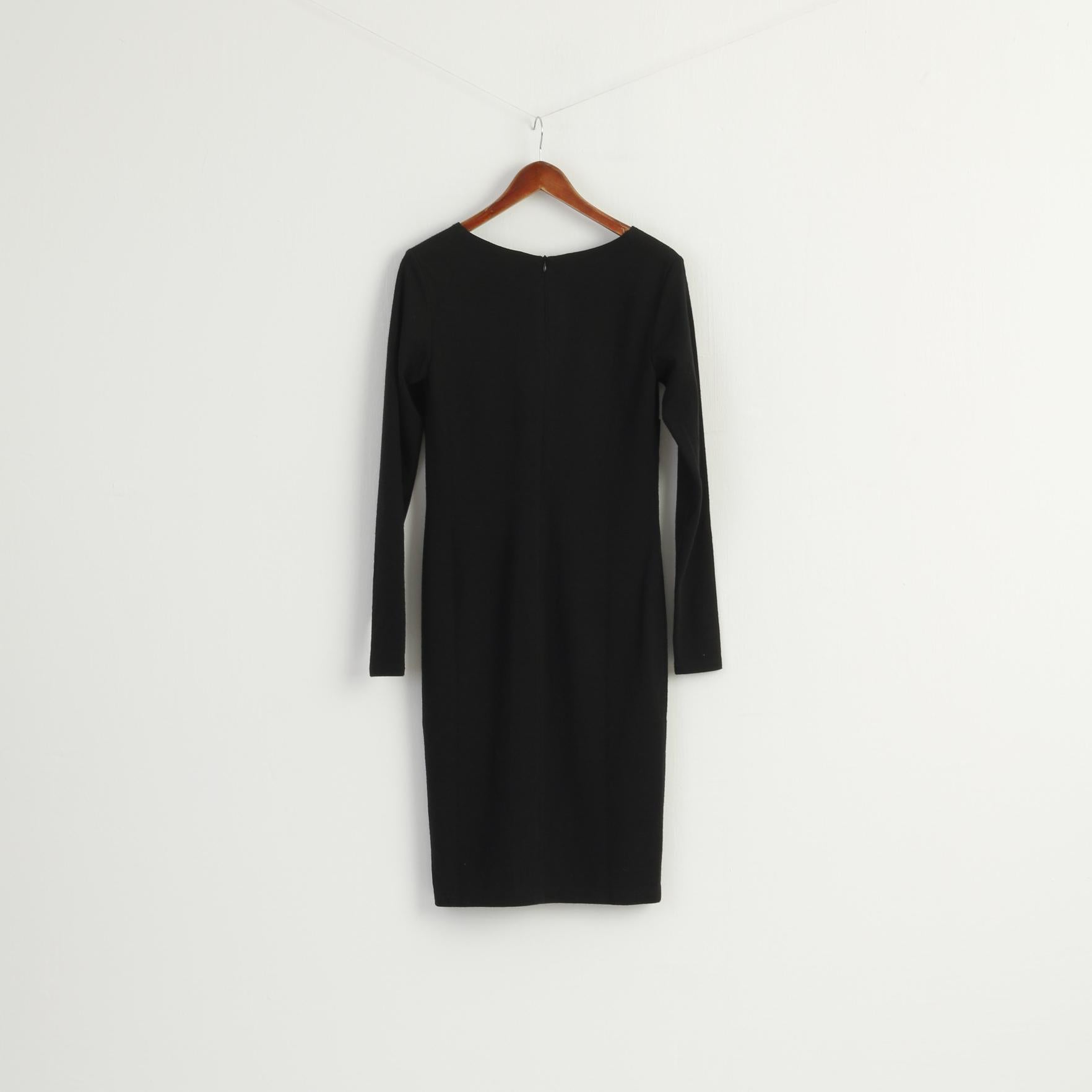 GANT Women L (M) Dress Black Acrylic Wool Blend Classic Elegant Fit
