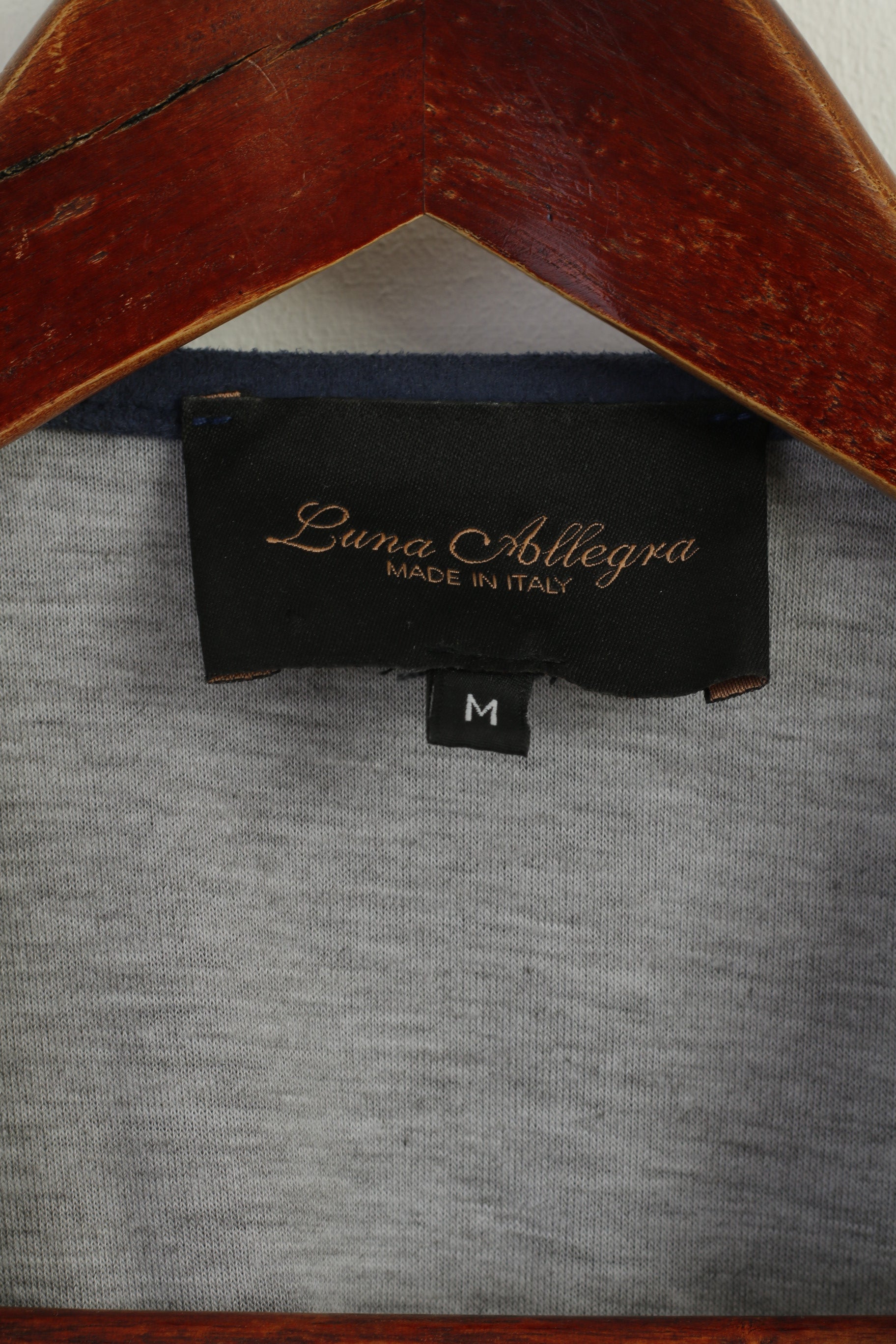 Luna Allegra Women M Blazer Navy Soft Open Front Made in Italy Casual Top