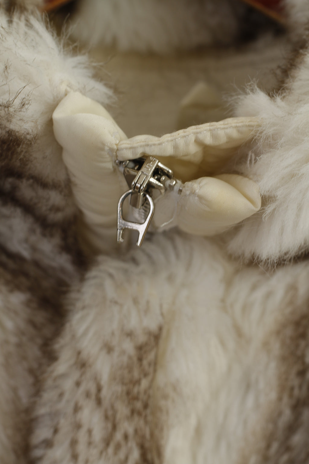 High Society by Rengel Sport Women 38 M Jacket Vintage Beige Fur Belted Monte Carlo Top