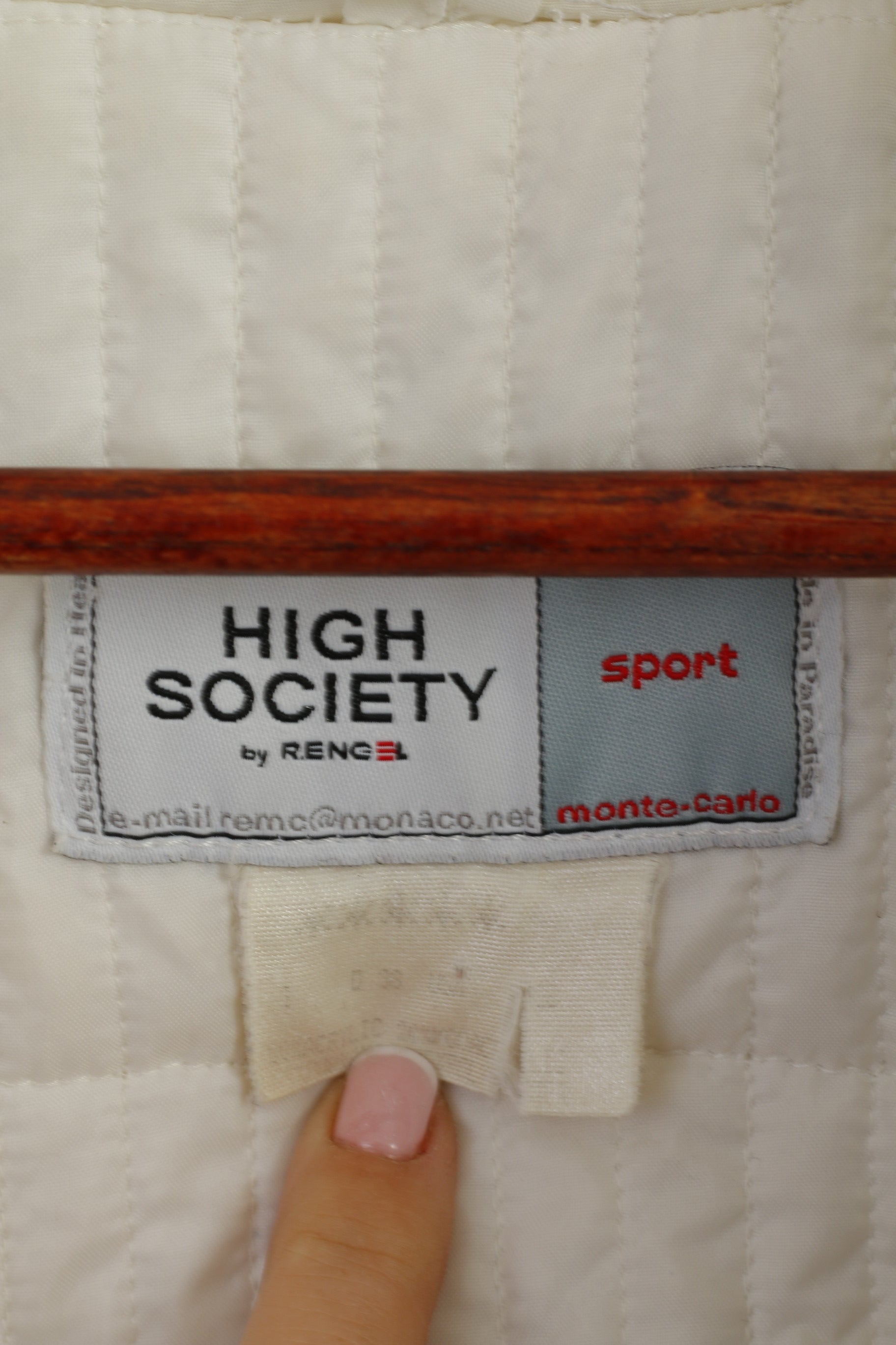 High Society by Rengel Sport Women 38 M Jacket Vintage Beige Fur Belted Monte Carlo Top