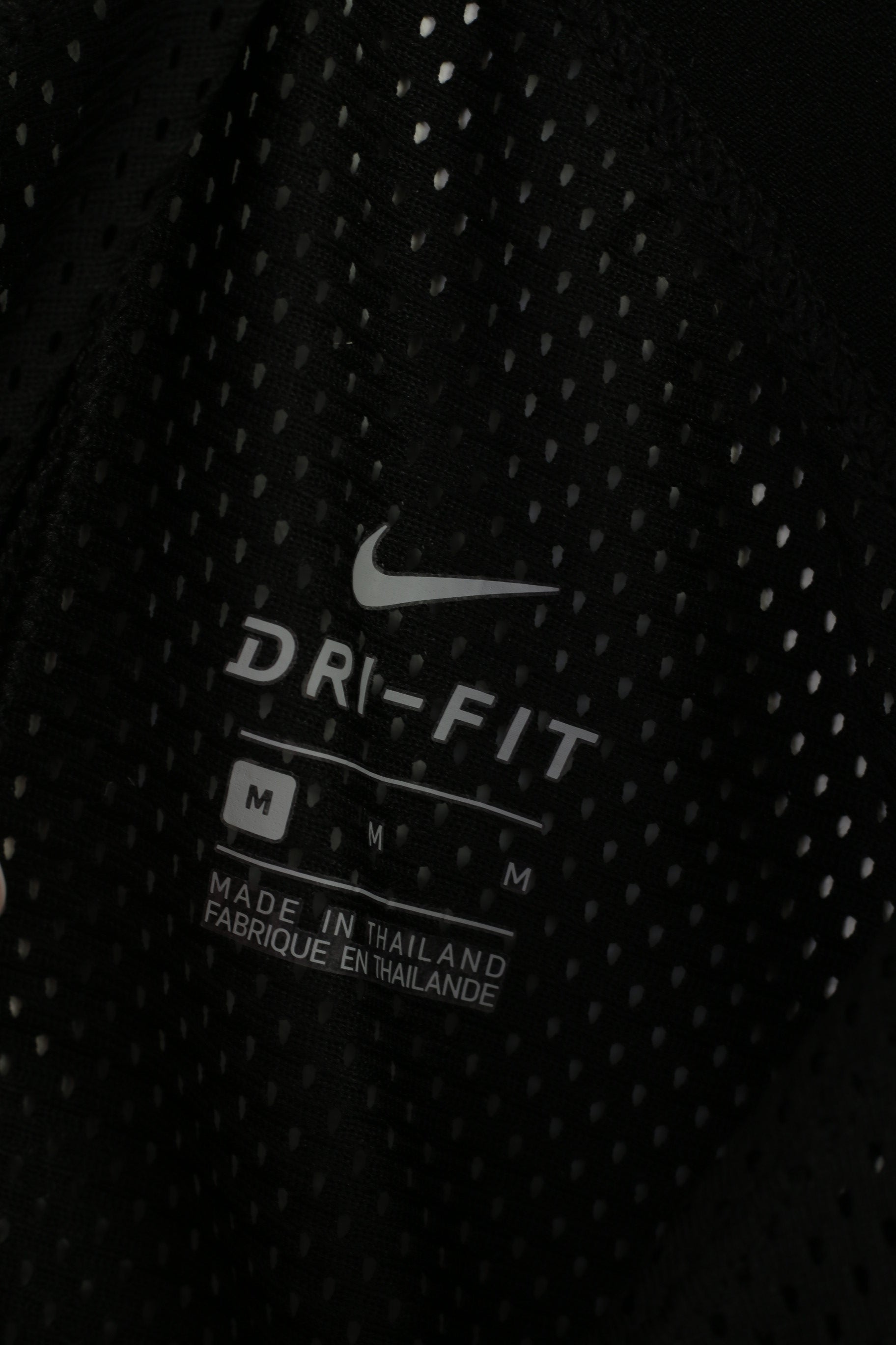 Nike Women M Shirt Black Sportswear Tank Top Mesh Run Active Logo Top