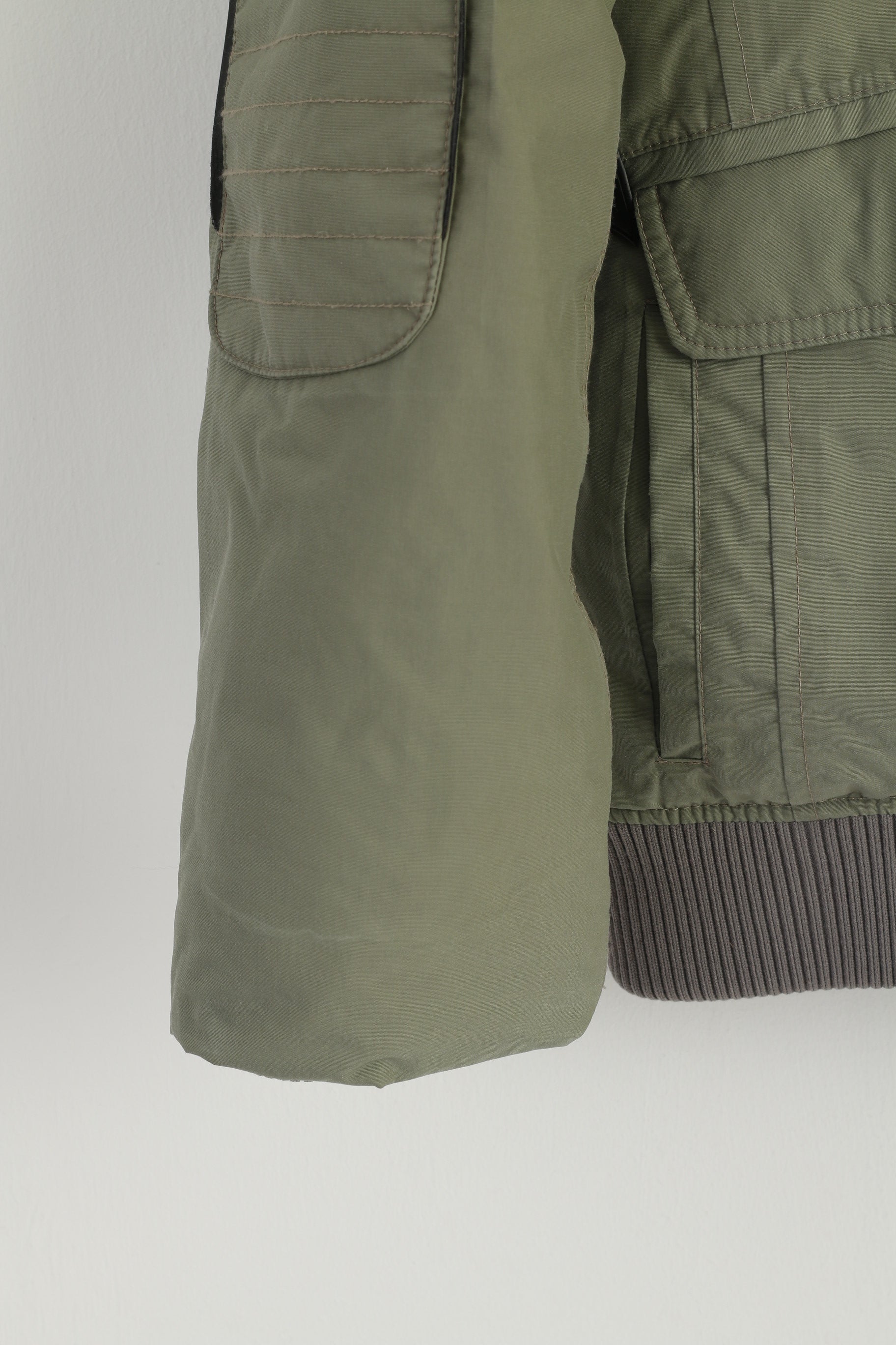 Engelbert Strauss Women XL (L) Jacket Green Padded Hood Nylon Waterproof Top