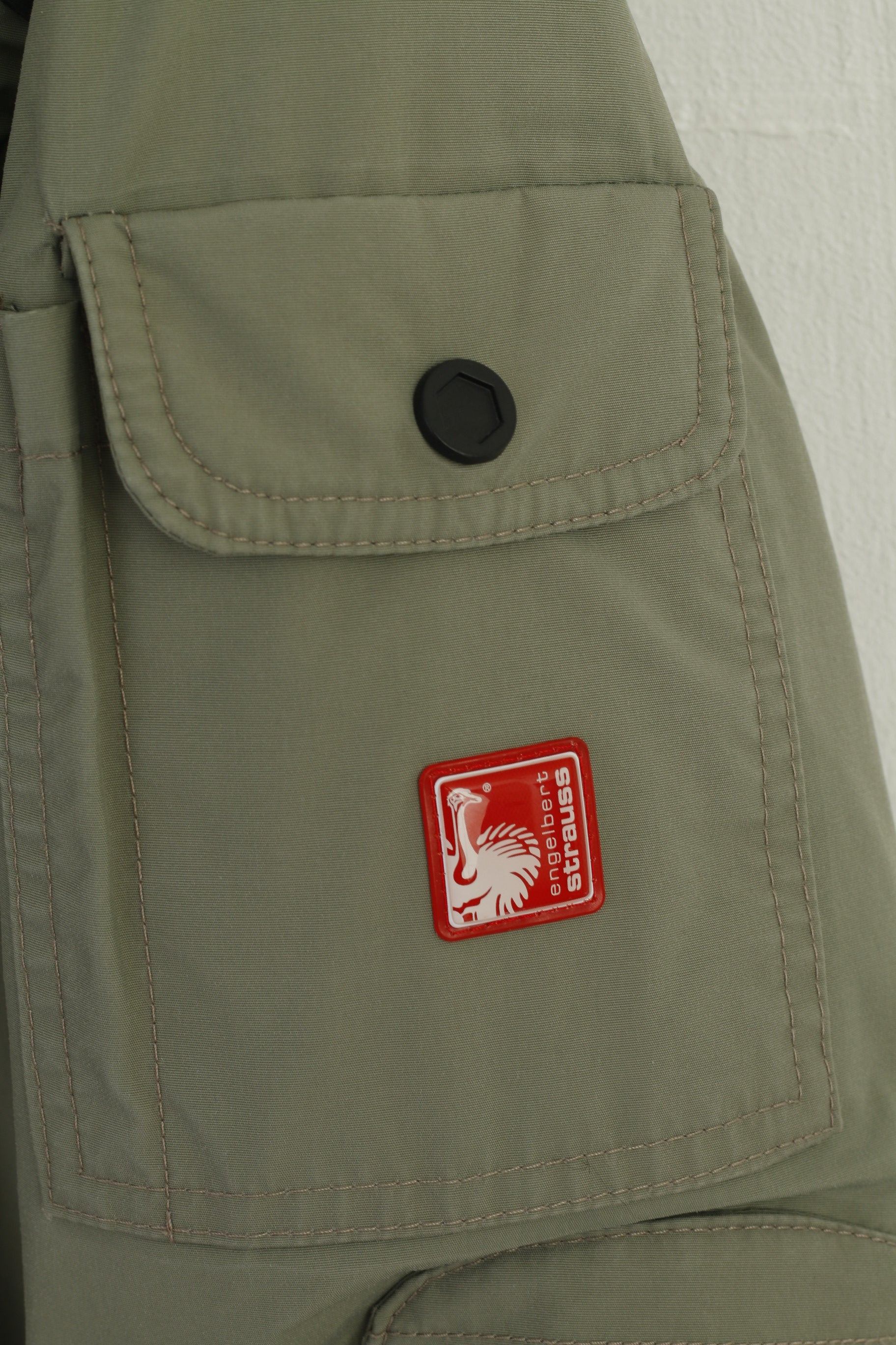 Engelbert Strauss Women XL (L) Jacket Green Padded Hood Nylon Waterproof Top