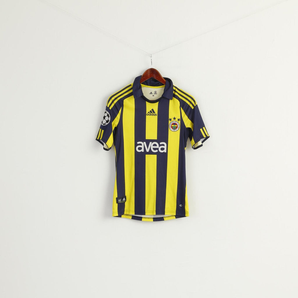 Adidas Fenerbahce Home XS Shirt Yellow Football Turkey Vintage Sportswear Jersey Top