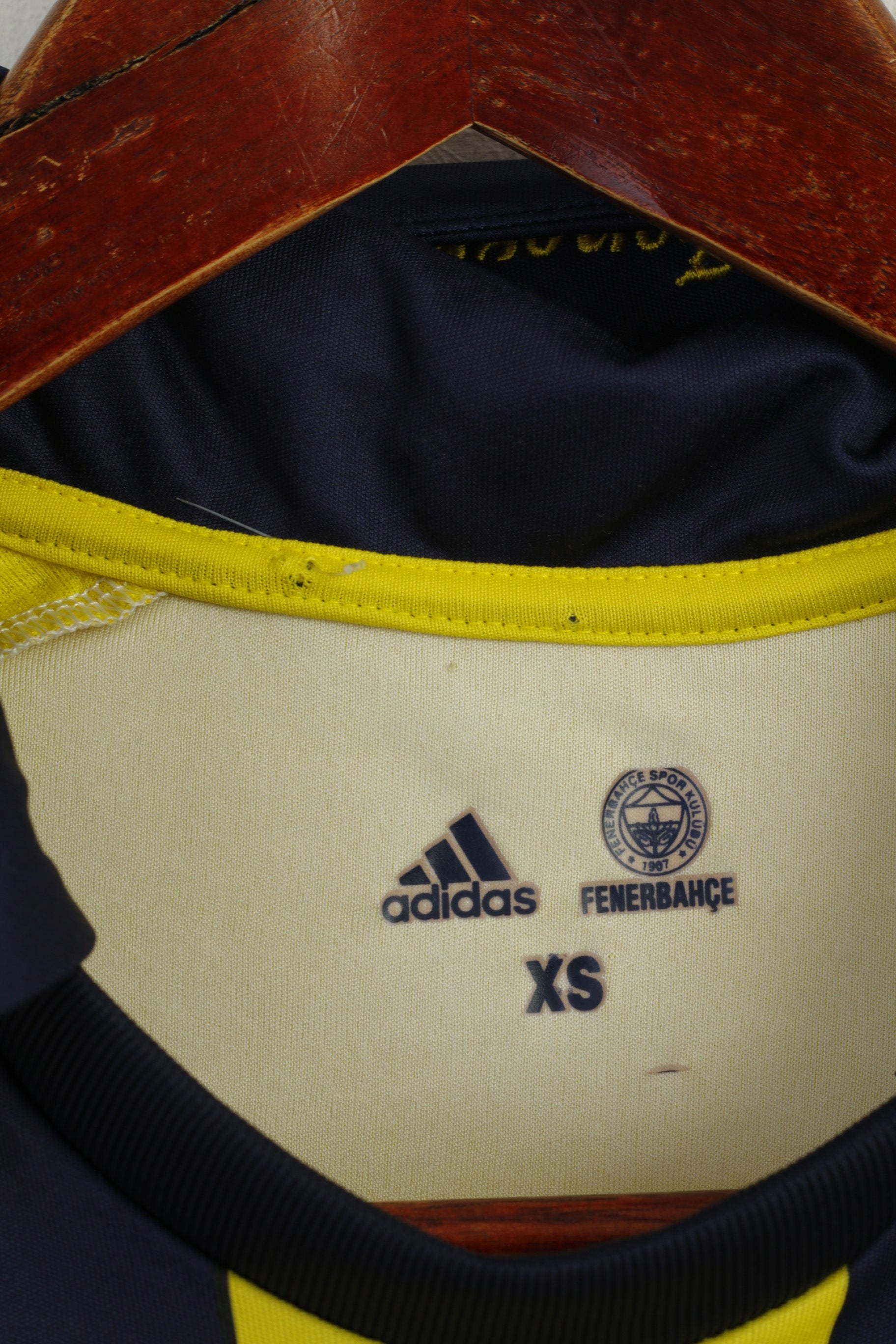 Adidas Fenerbahce Home XS Shirt Yellow Football Turkey Vintage Sportswear Jersey Top