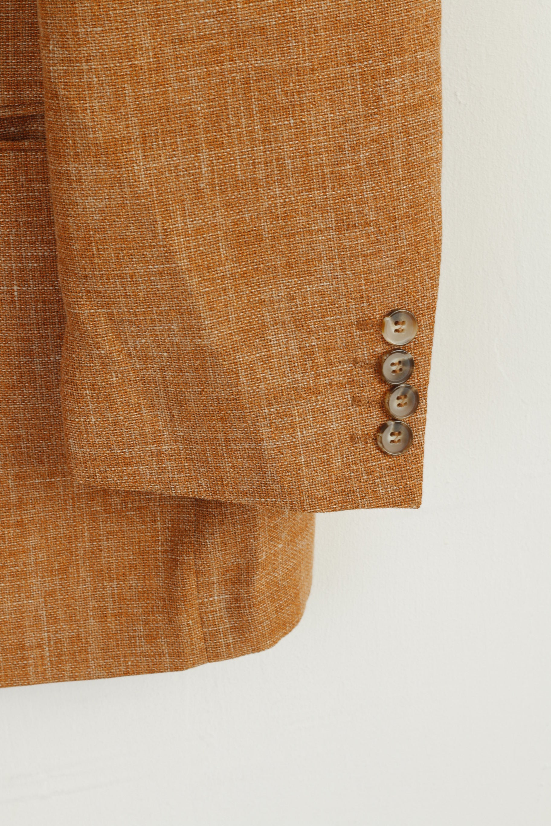 Nicolas Scholz Men 52 42 Blazer Brick Linen Blend Vintage Single Breasted Jacket