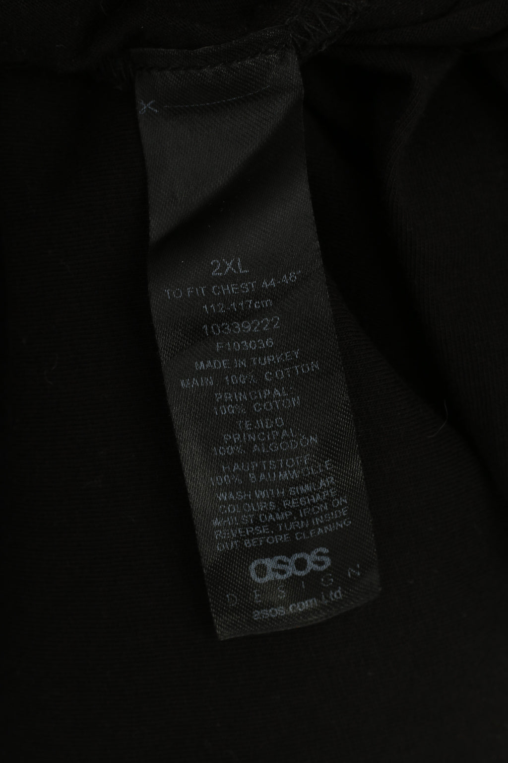 Asos Design Men 2XL T-Shirt Black Cotton Vintage Graphic Aaliyah Music Top