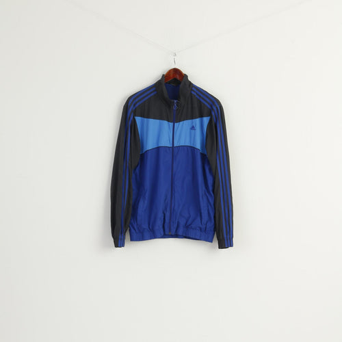 Adidas Men M Jacket Blue Sportswear Zip Up Football Vintage 2008 Track Top