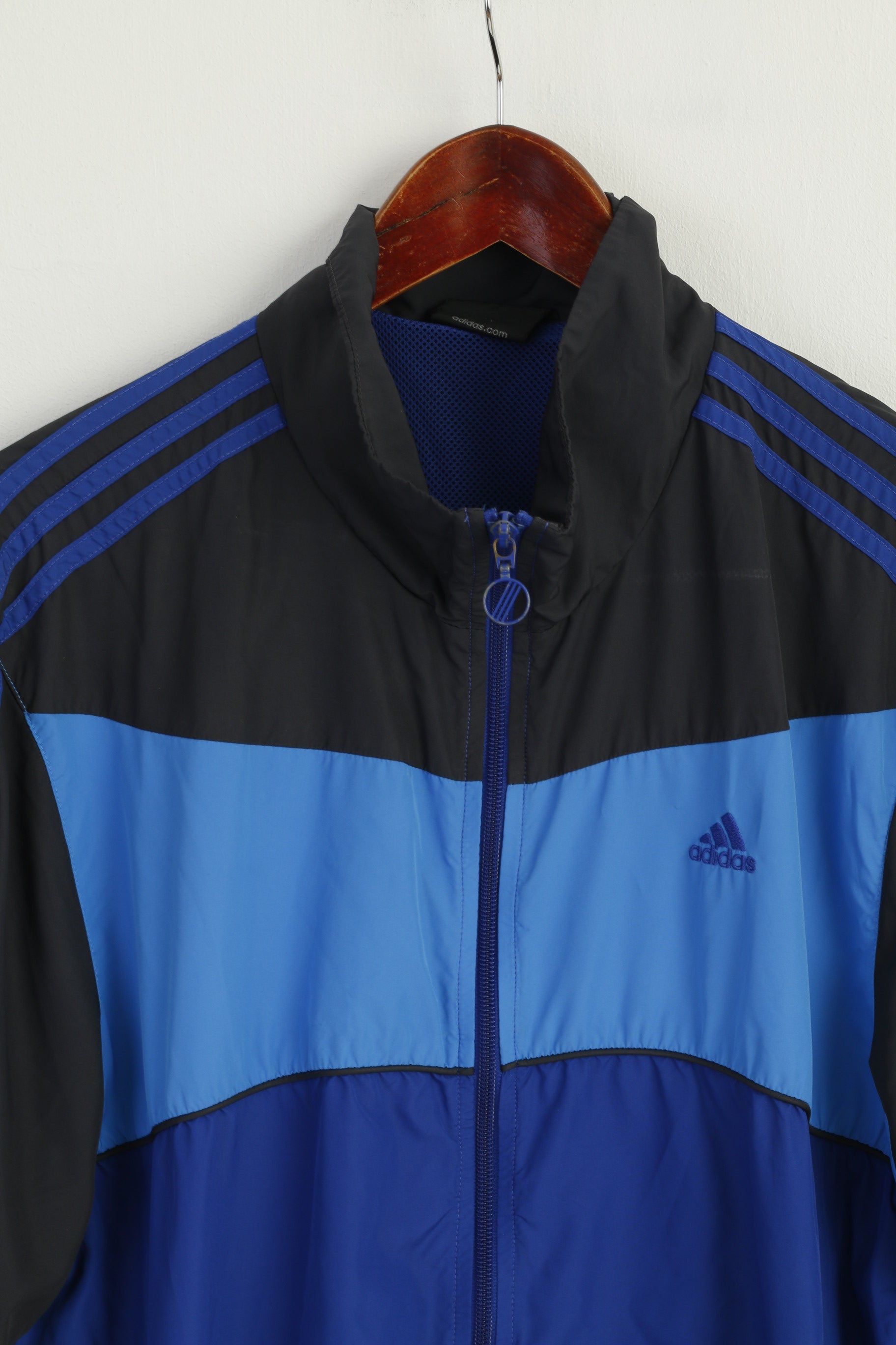 Adidas Men M Jacket Blue Sportswear Zip Up Football Vintage 2008 Track Top