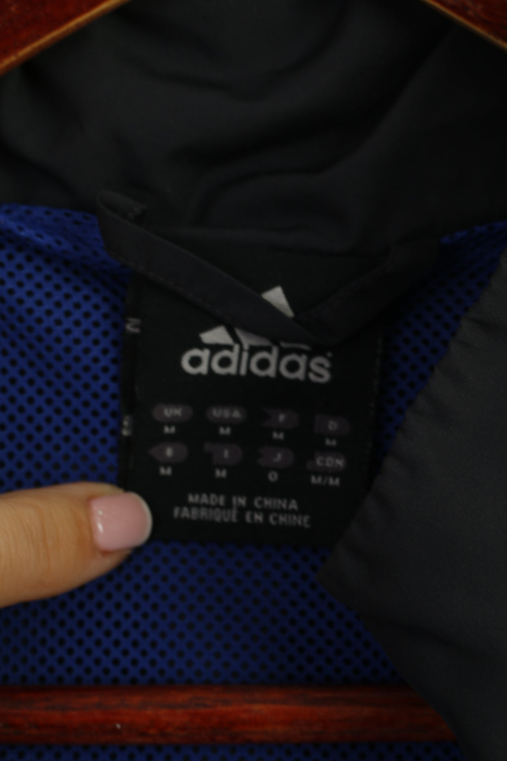 Adidas Men M Jacket Blue Sportswear Zip Up Football Vintage 2008 Track Top