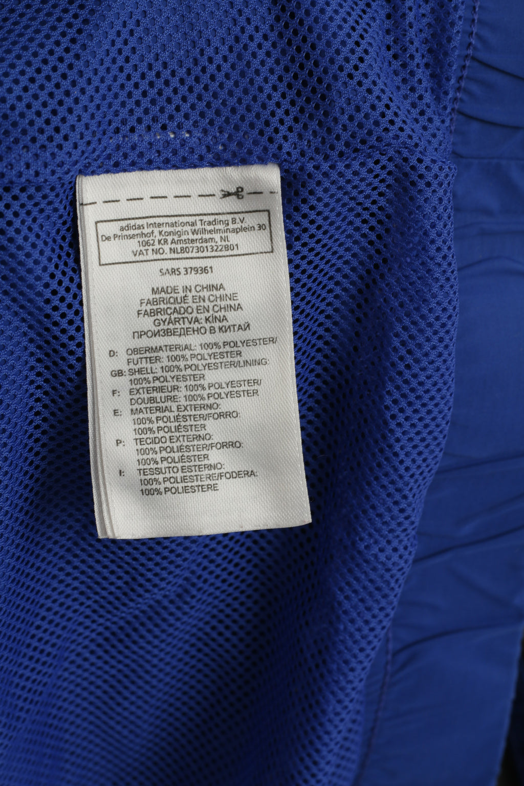 Adidas Men M Jacket Blue Sportswear Zip Up Football Vintage 2008 Track Top