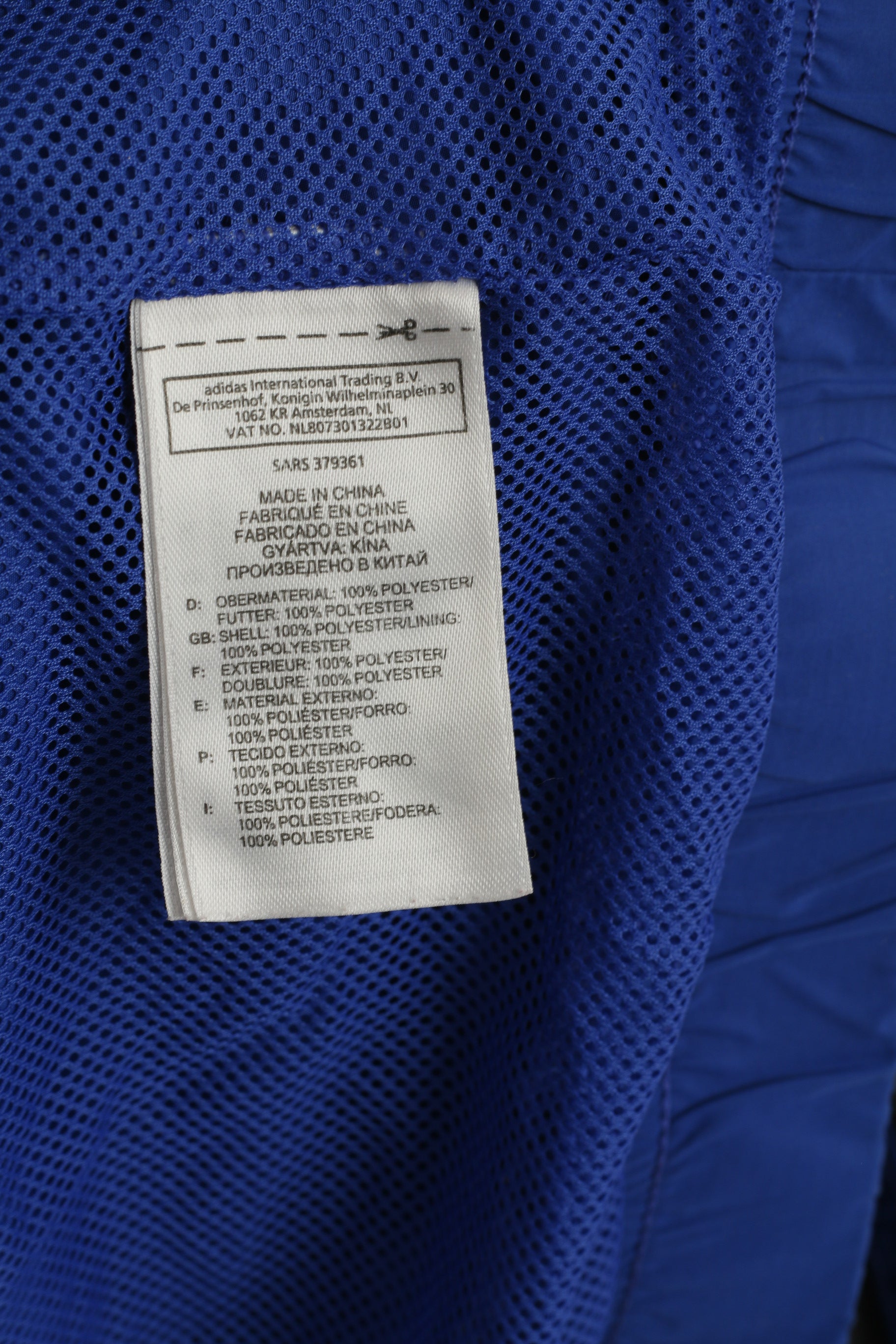 Adidas Men M Jacket Blue Sportswear Zip Up Football Vintage 2008 Track Top