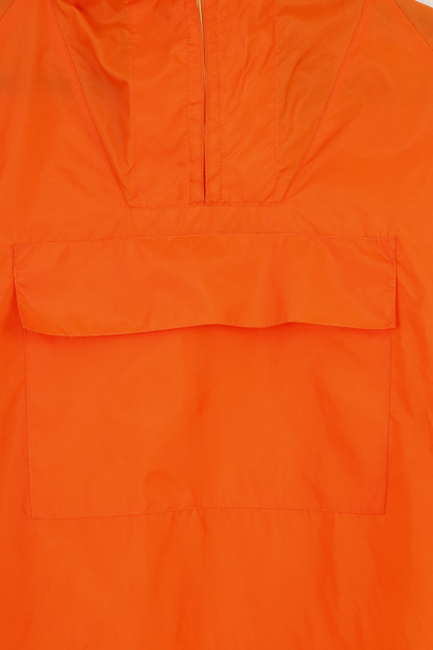 Klass Woman S Jacket Orange Waterproof Nylon Zip Neck Hood Pocket Outwear Top