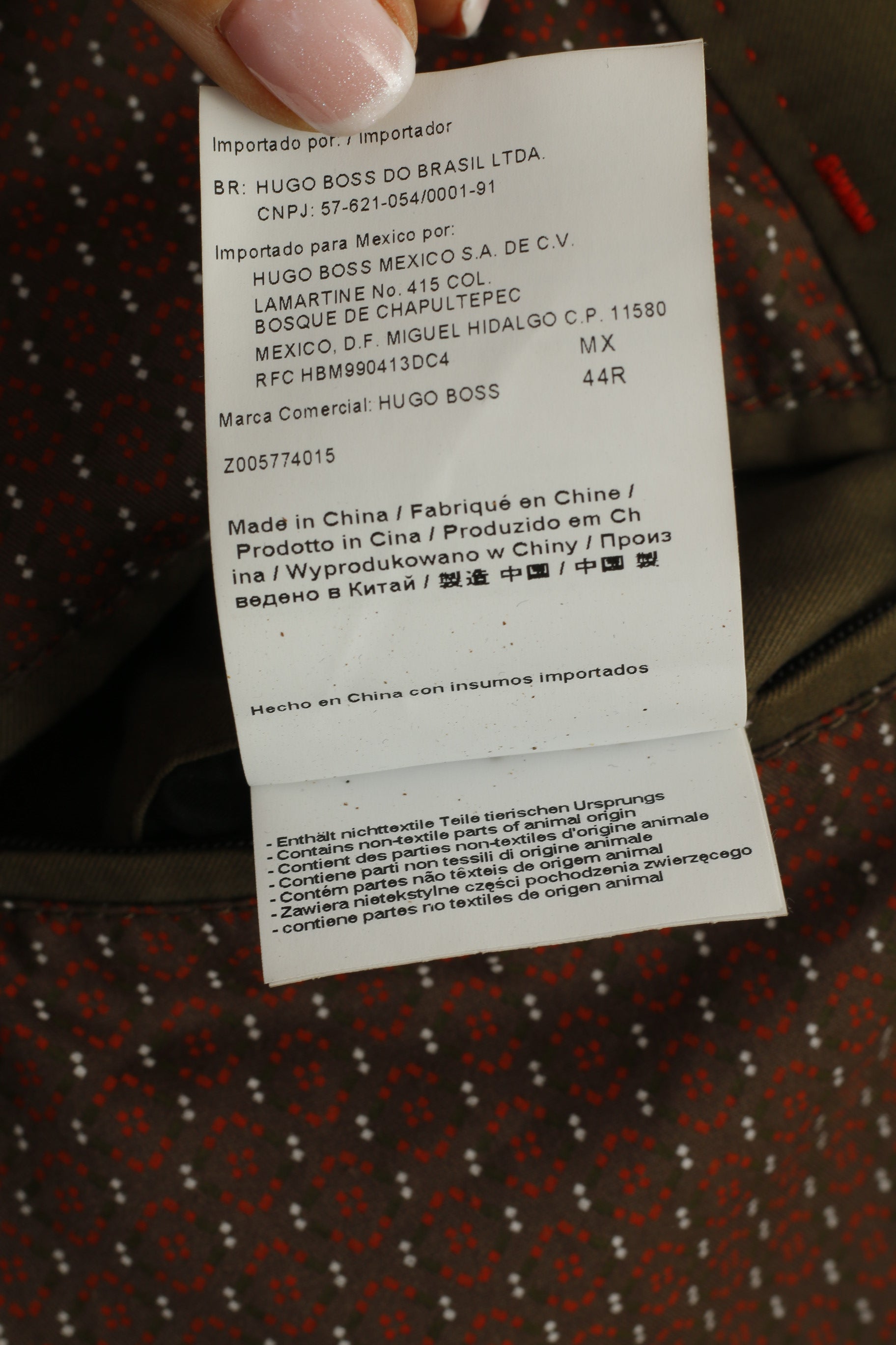 Hugo Boss Men 54 44 Jacket Green Cotton Closen-W Military Classic Blazer