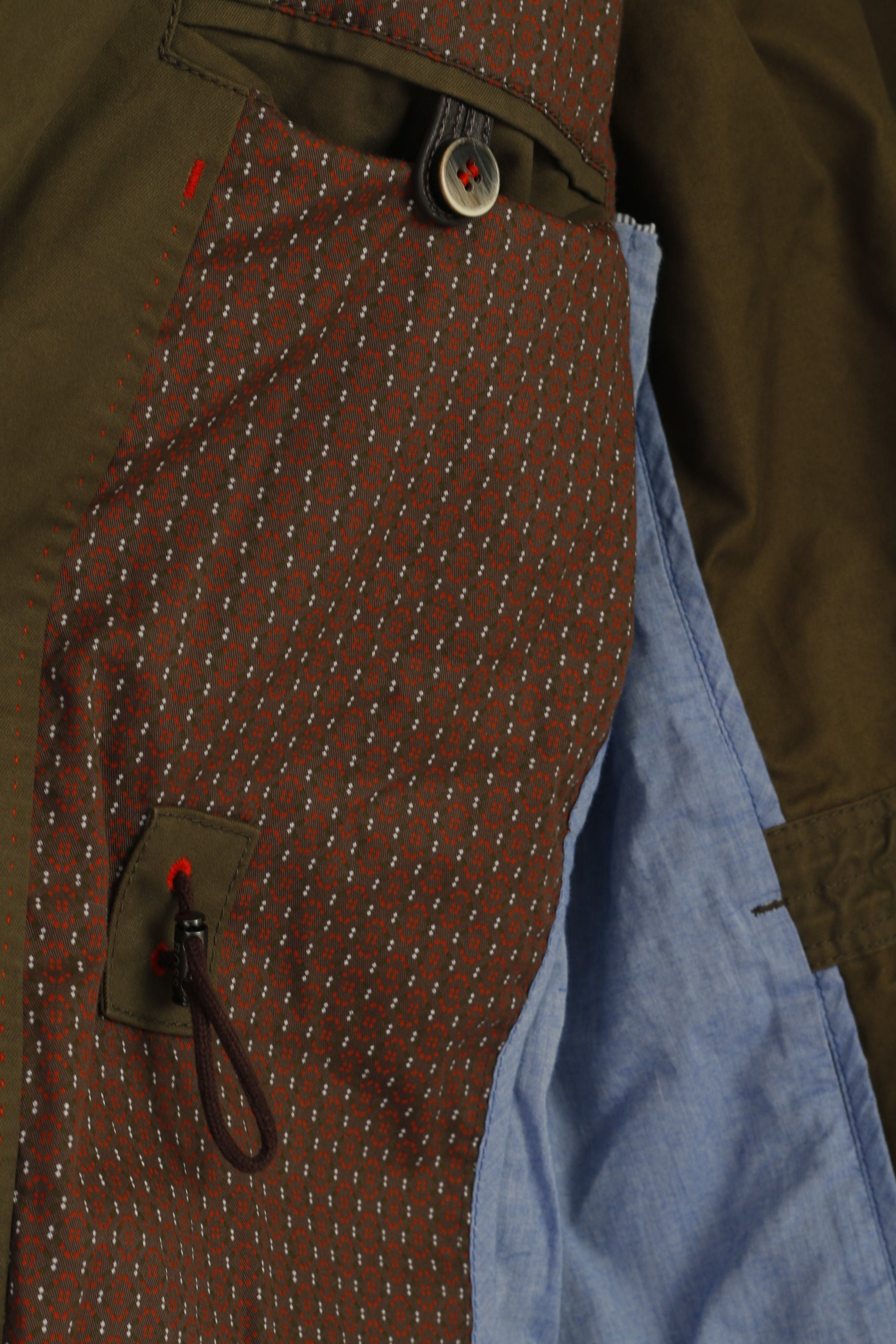 Hugo Boss Men 54 44 Jacket Green Cotton Closen-W Military Classic Blazer