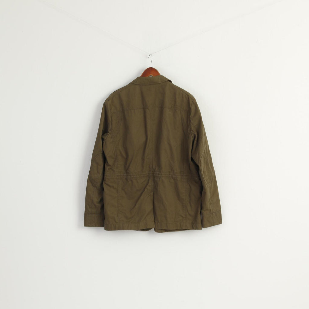 Hugo Boss Men 54 44 Jacket Green Cotton Closen-W Military Classic Blazer