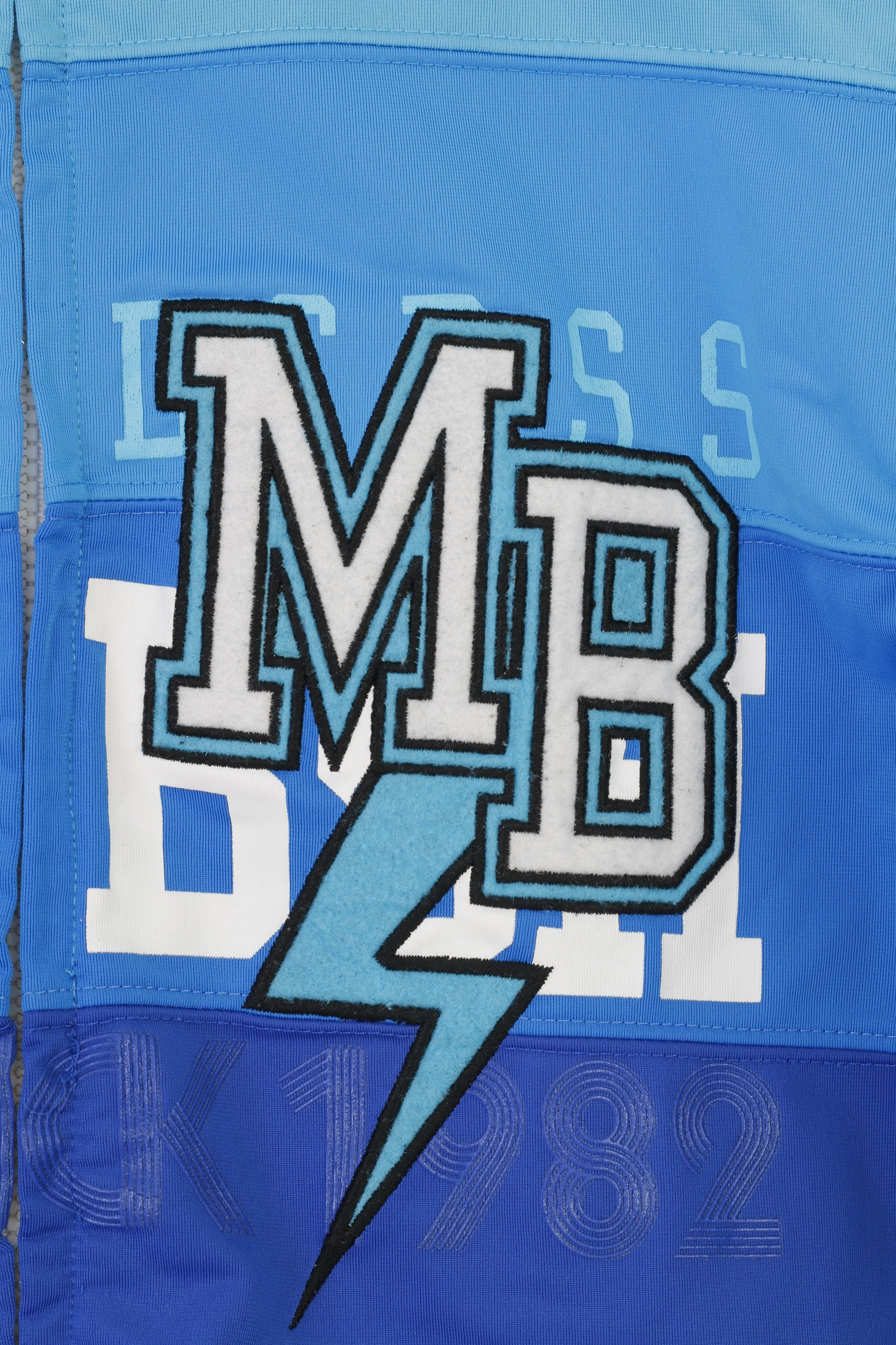 Mills Brothers Men M (S) Sweatshirt Blue Shiny Vintage Zip Up Sportswear Slim Track Top