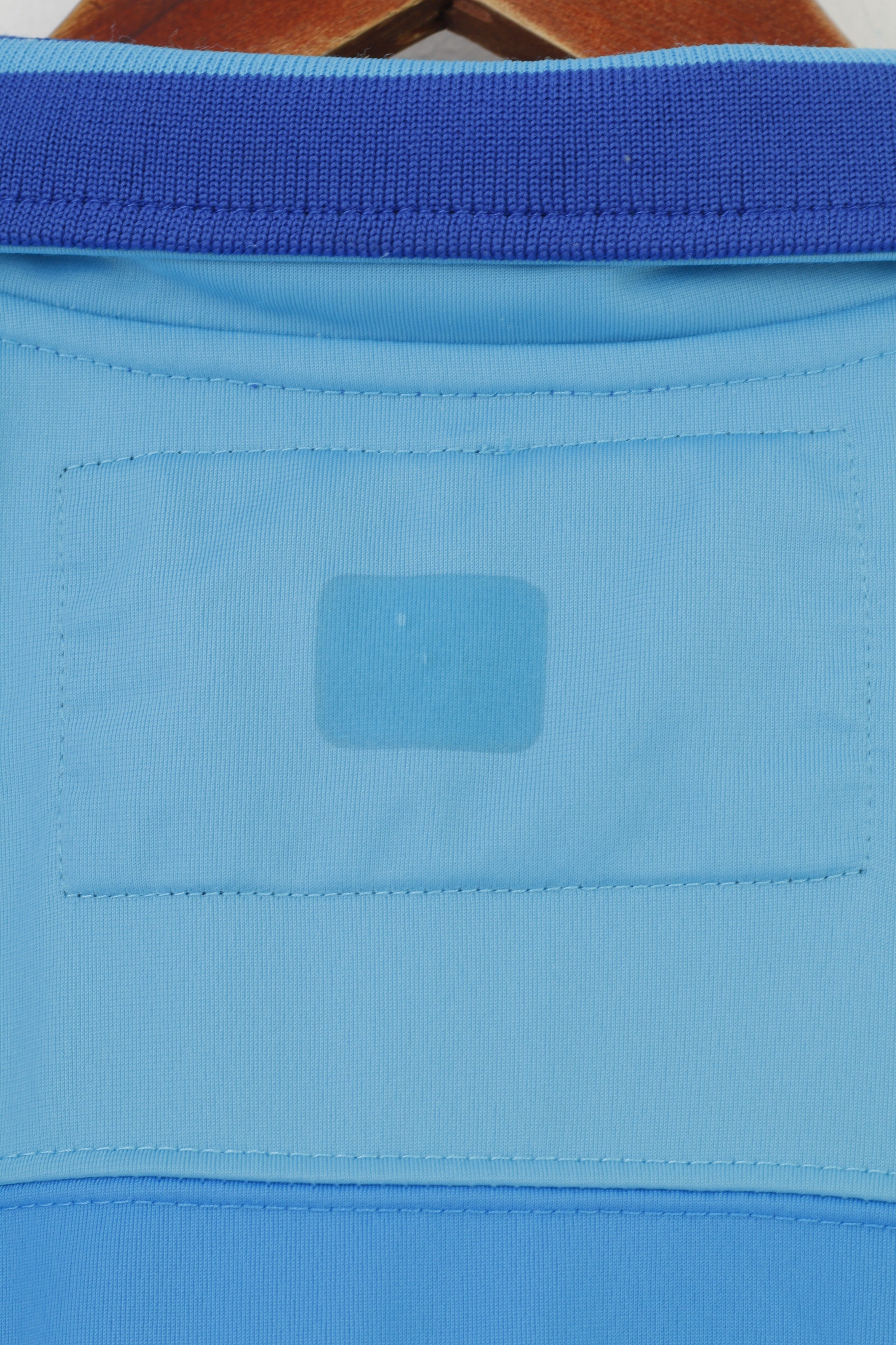 Mills Brothers Men M (S) Sweatshirt Blue Shiny Vintage Zip Up Sportswear Slim Track Top