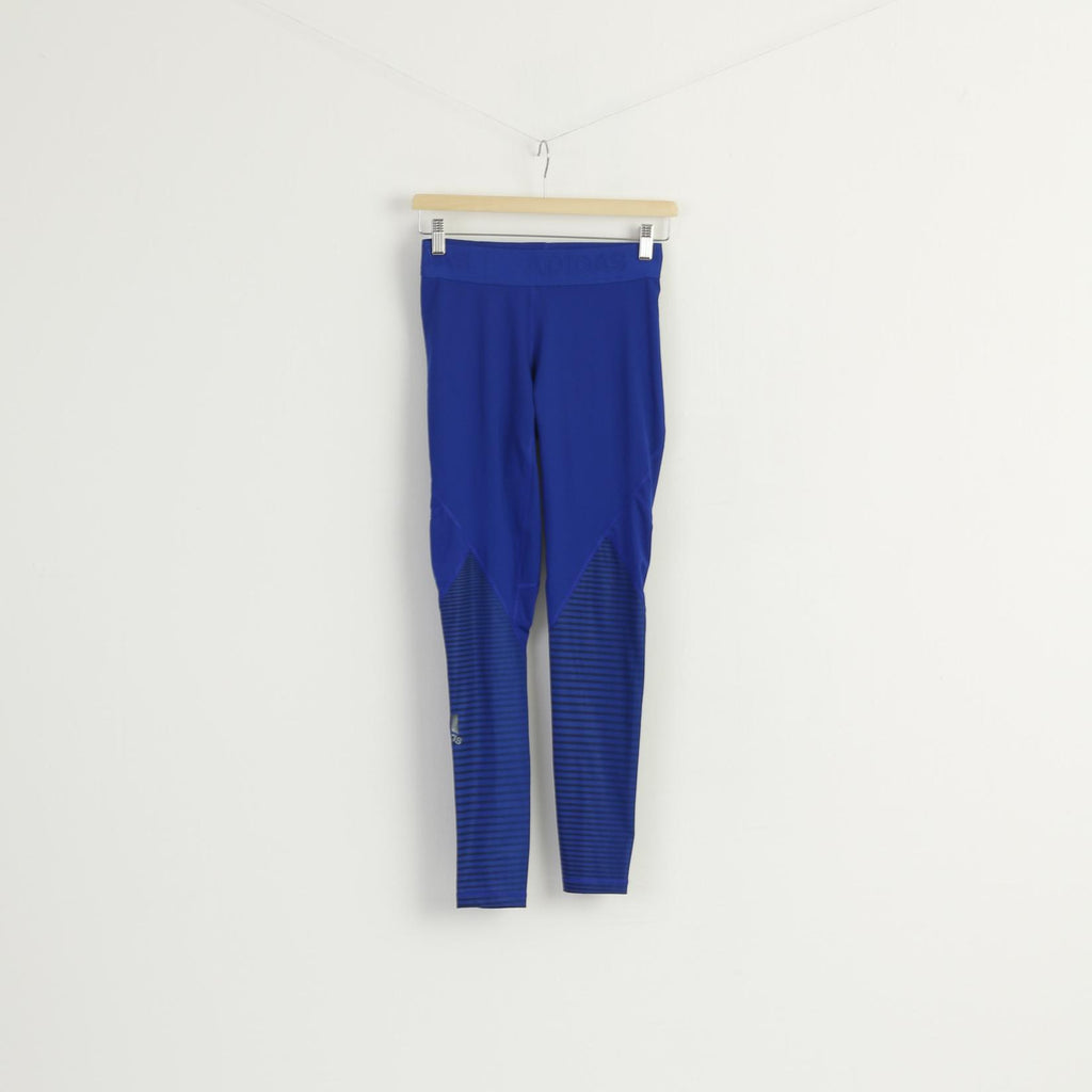 Adidas Women 36 S Leggings Blue Techfit Compression Sportswear Active