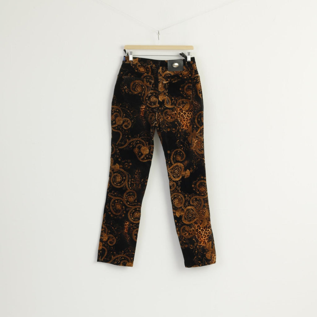 New La Strada Women 42 Trousers Brown Cotton Stretch Design Casual Pants