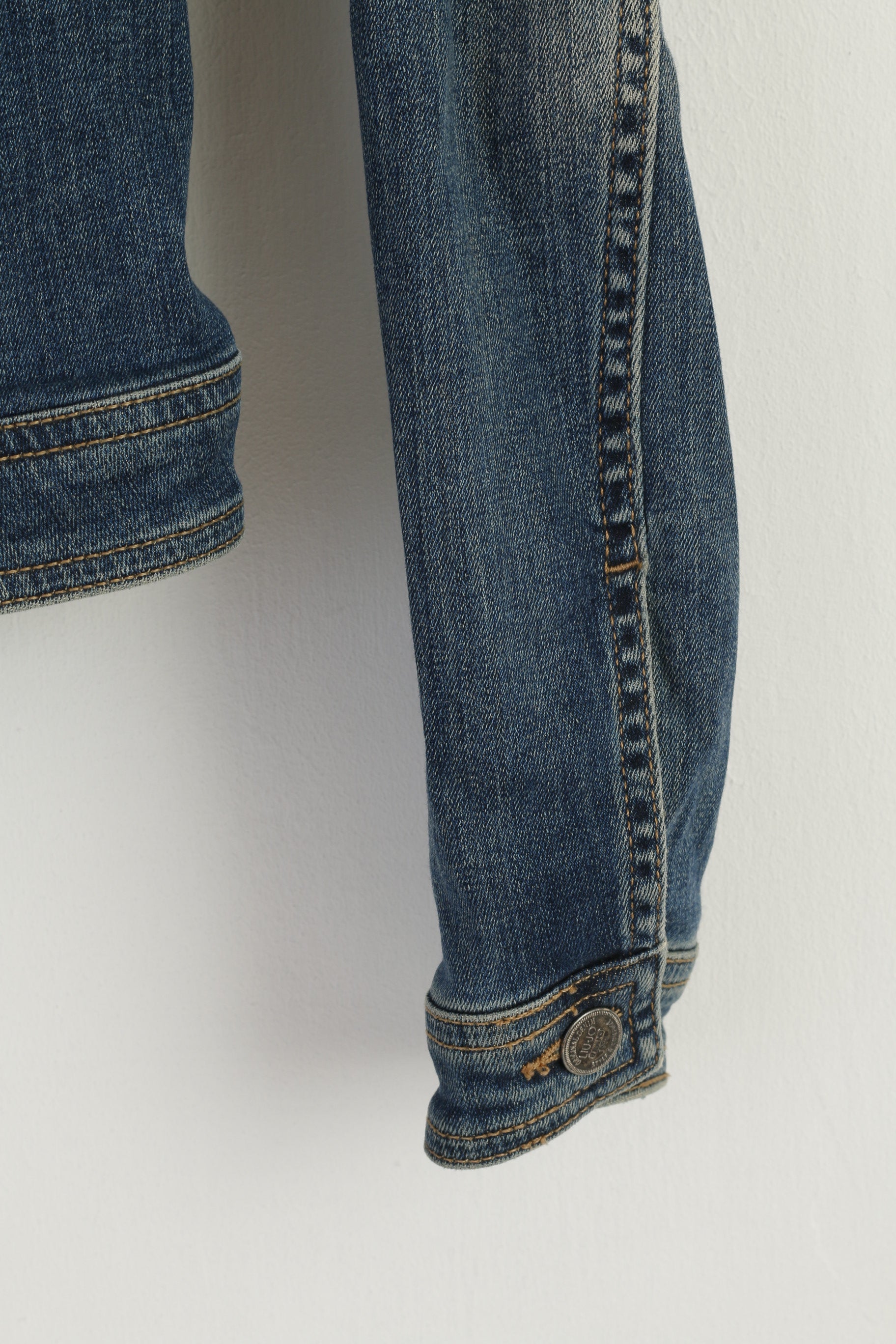 LIU-JO Jeans Women M (S) Jacekt Blue Denim Cotton Elastane Classic Jean Top