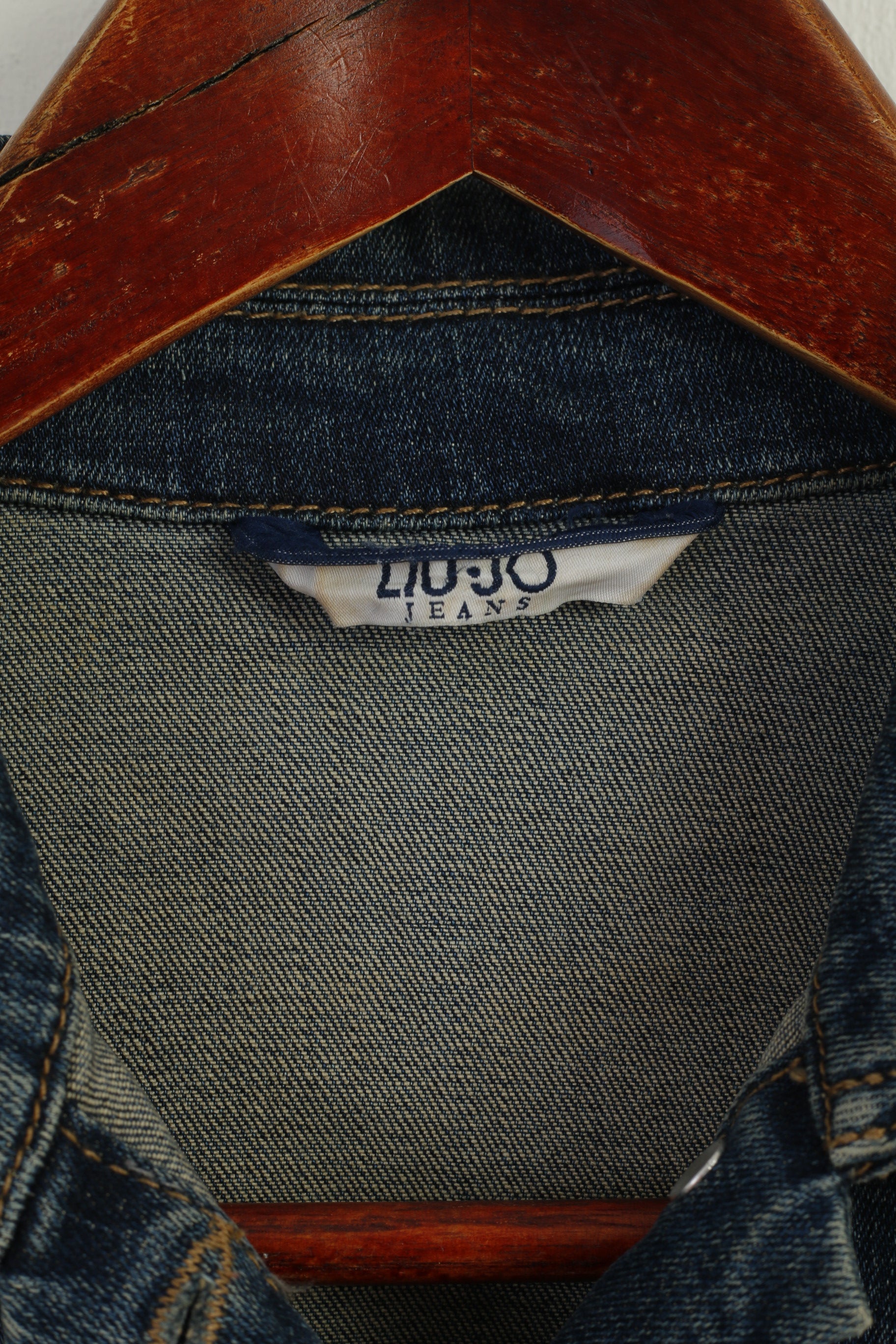 LIU-JO Jeans Women M (S) Jacekt Blue Denim Cotton Elastane Classic Jean Top