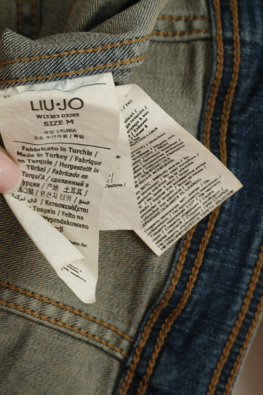 LIU-JO Jeans Women M (S) Jacekt Blue Denim Cotton Elastane Classic Jean Top