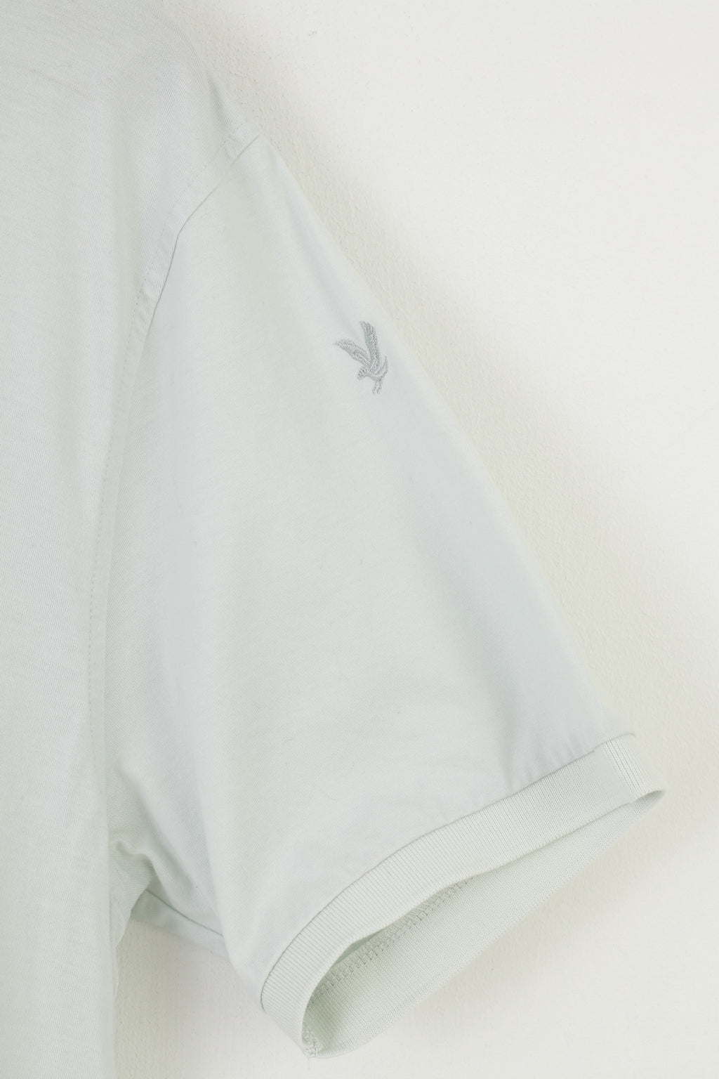 Lyle&Scott Men XL Polo Shirt Light Blue Cotton Collar EST 1874 Scotland Short Sleeve Top