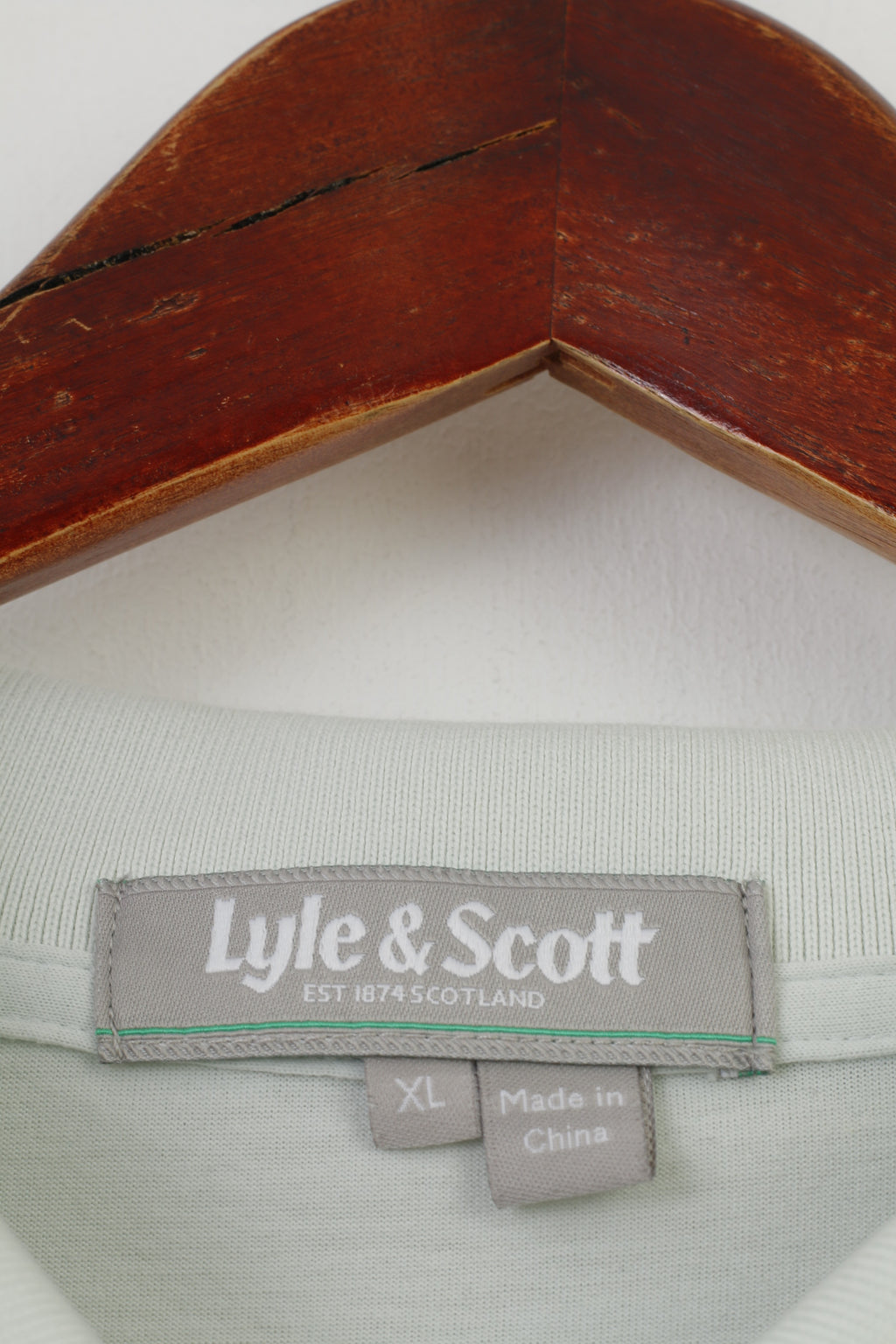 Lyle&Scott Men XL Polo Shirt Light Blue Cotton Collar EST 1874 Scotland Short Sleeve Top