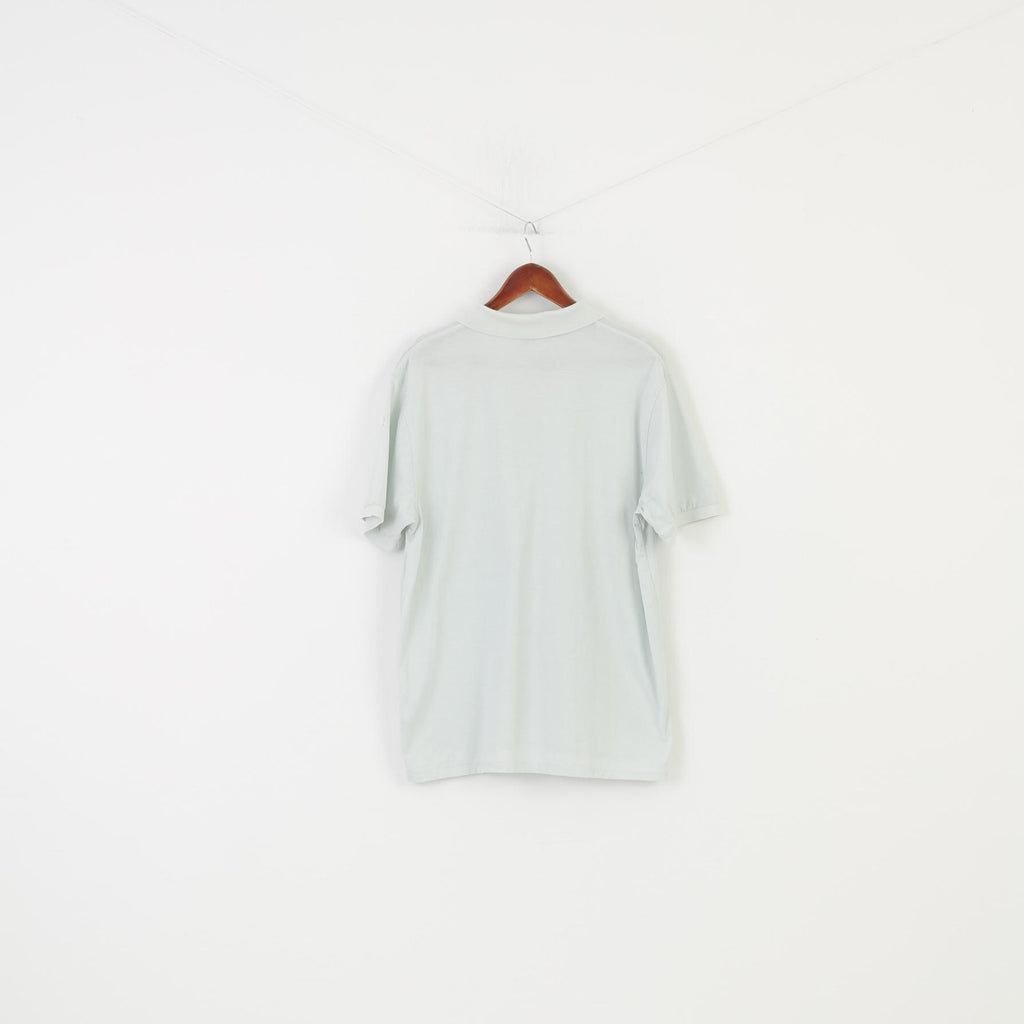 Lyle&Scott Men XL Polo Shirt Light Blue Cotton Collar EST 1874 Scotland Short Sleeve Top