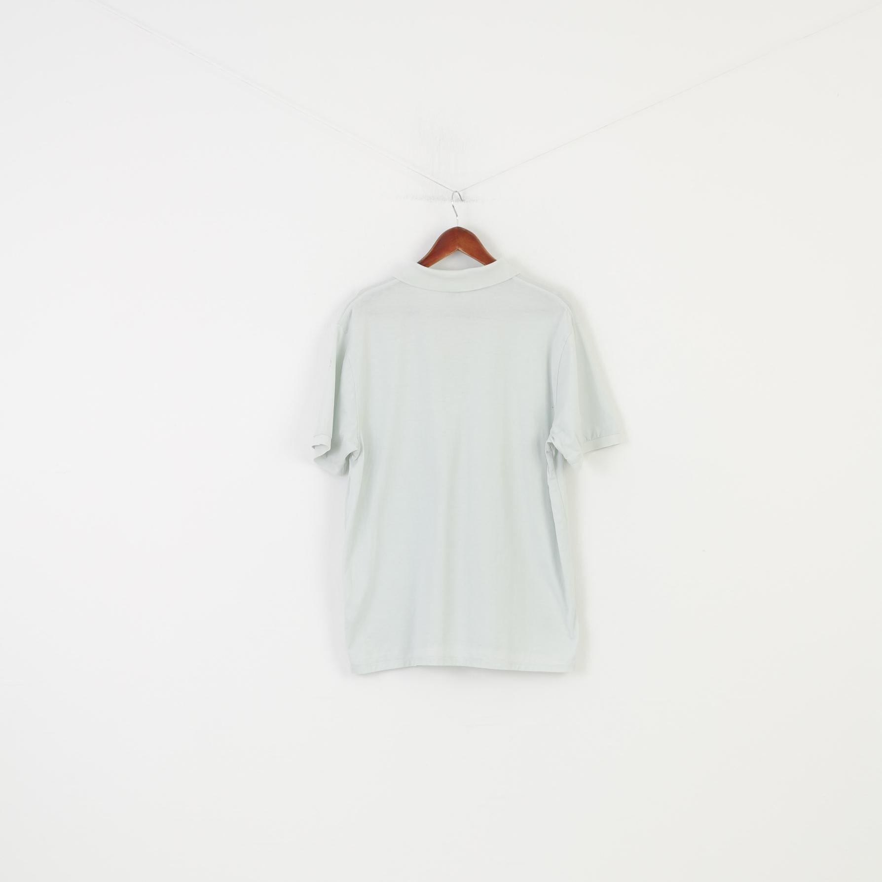 Lyle&Scott Men XL Polo Shirt Light Blue Cotton Collar EST 1874 Scotland Short Sleeve Top