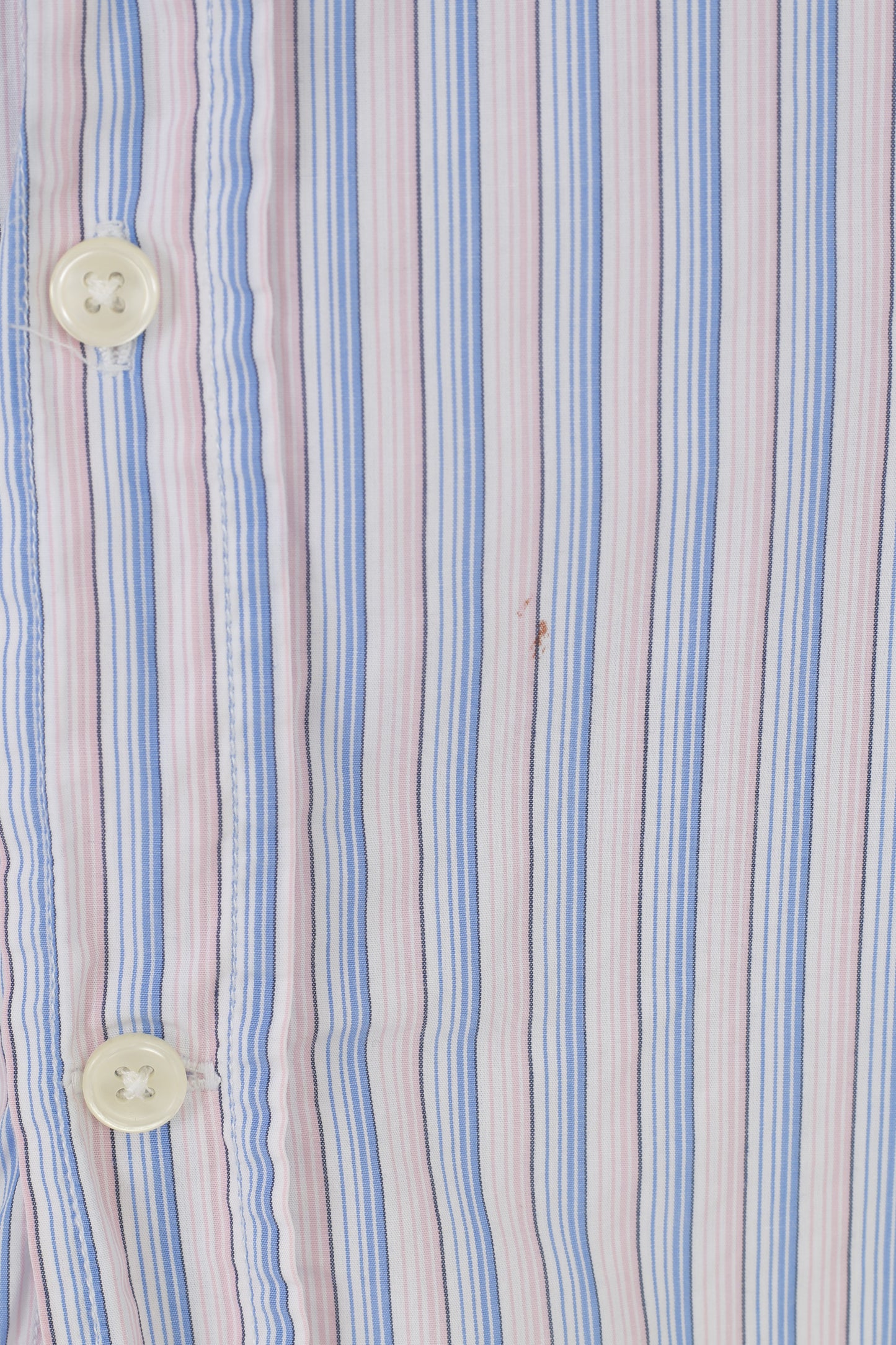 Gant Men L Casual Shirt Striped Blue Pink Regular Fit Collar Cotton Vineyard Poplin Top