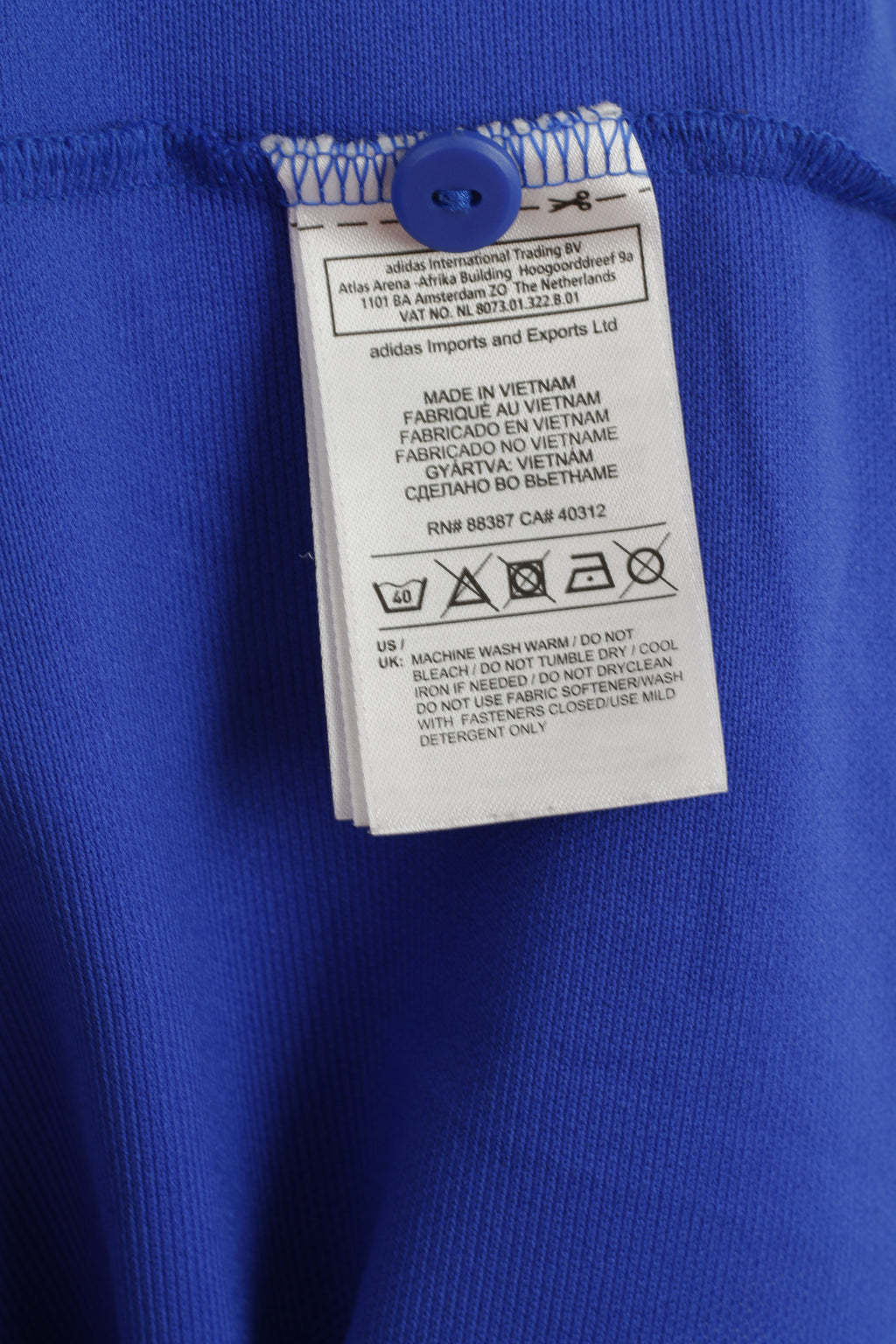 Adidas Men L Polo Shirt Blue West Bromwich Albion Football  Jersey Training Top