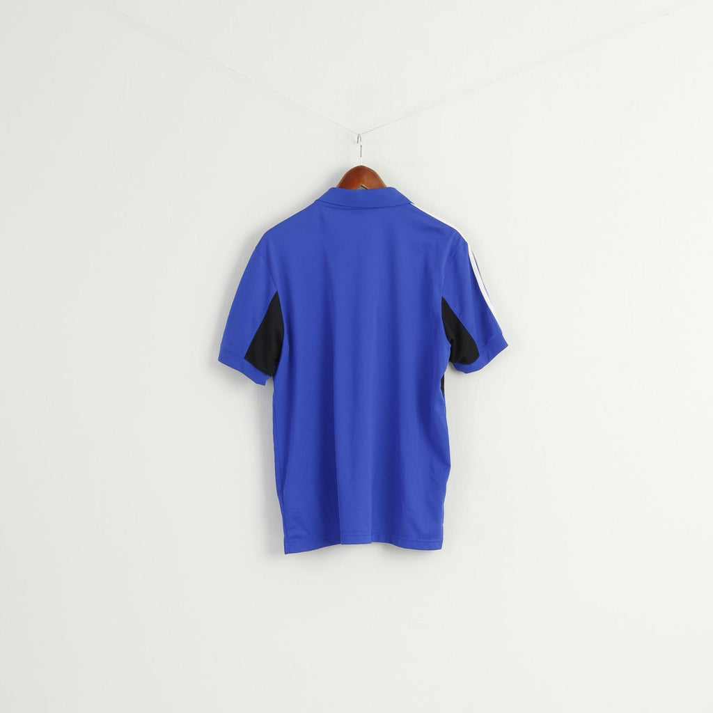 Adidas Men L Polo Shirt Blue West Bromwich Albion Football  Jersey Training Top