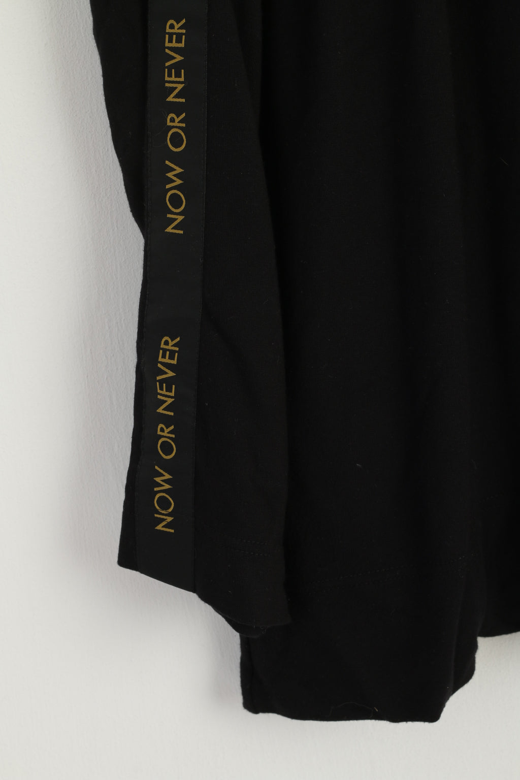 My Manifesto Women S Shirt Black Cotton Oversize Stretch V Neck Now or Never Top
