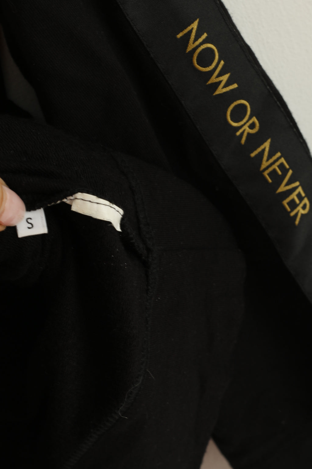 My Manifesto Women S Shirt Black Cotton Oversize Stretch V Neck Now or Never Top