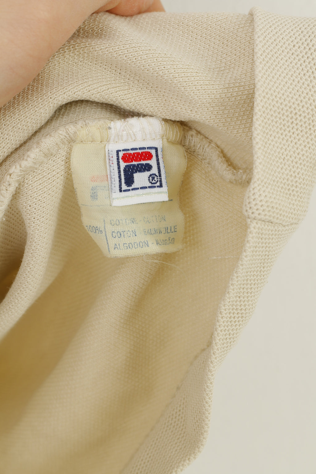 Fila Woman S (XS) Polo Beige Col Coton Sport Manches Courtes Haut