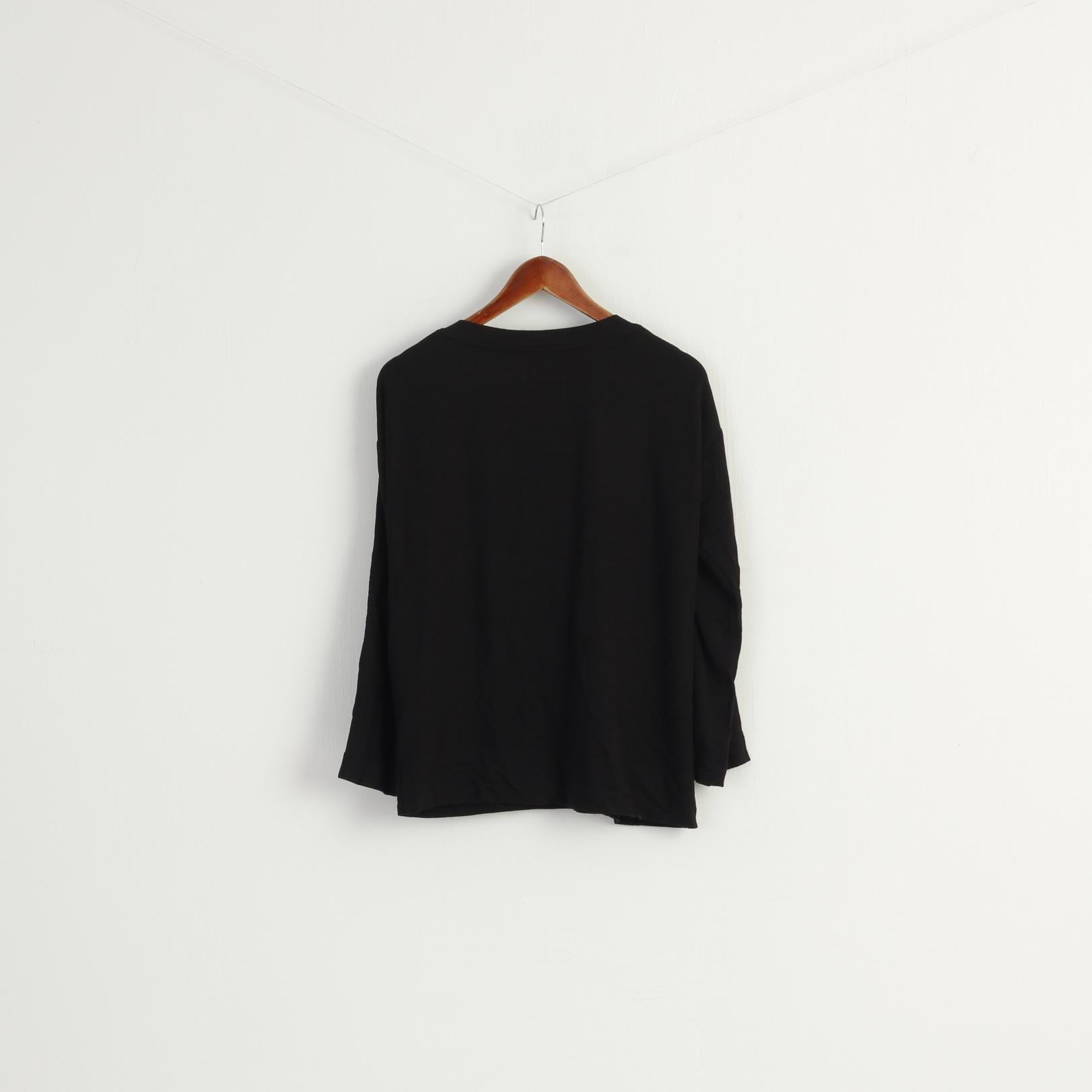 My Manifesto Women S Shirt Black Cotton Oversize Stretch V Neck Now or Never Top