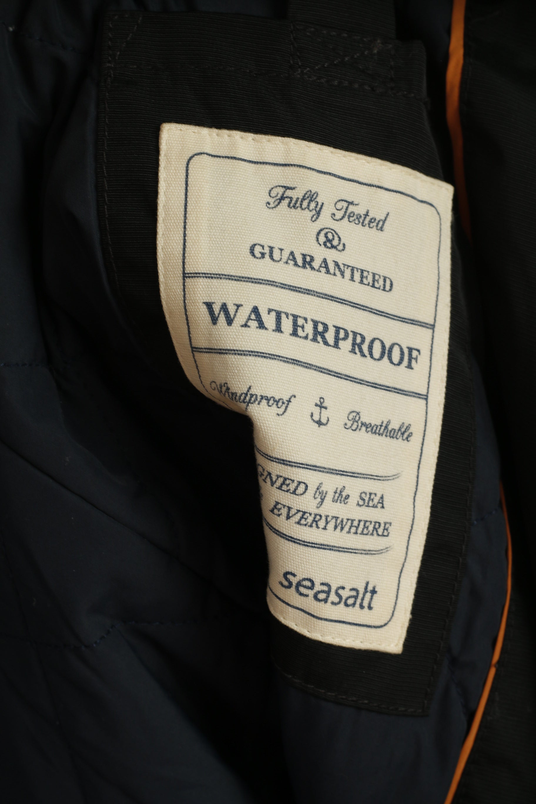 Westbury C&amp;A Giacca lunga da uomo S 38 Sympatex con cerniera intera color kaki vintage imbottito