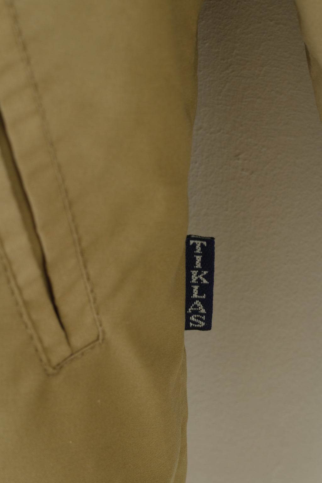 Tiklas Men M Jacket Olive Collar Full Zipper Finnish Quality Vintage Long Sleeve Top