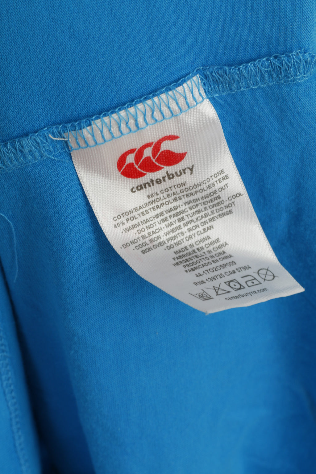 Canterbury Men XXL Shirt Blue Cotton OSPREYS Rugby Lovell New Zealand Sport Top