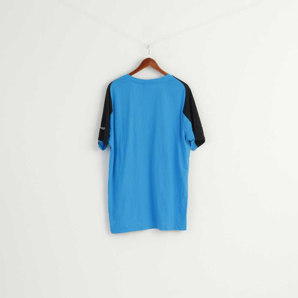 Canterbury Men XXL Shirt Blue Cotton OSPREYS Rugby Lovell New Zealand Sport Top