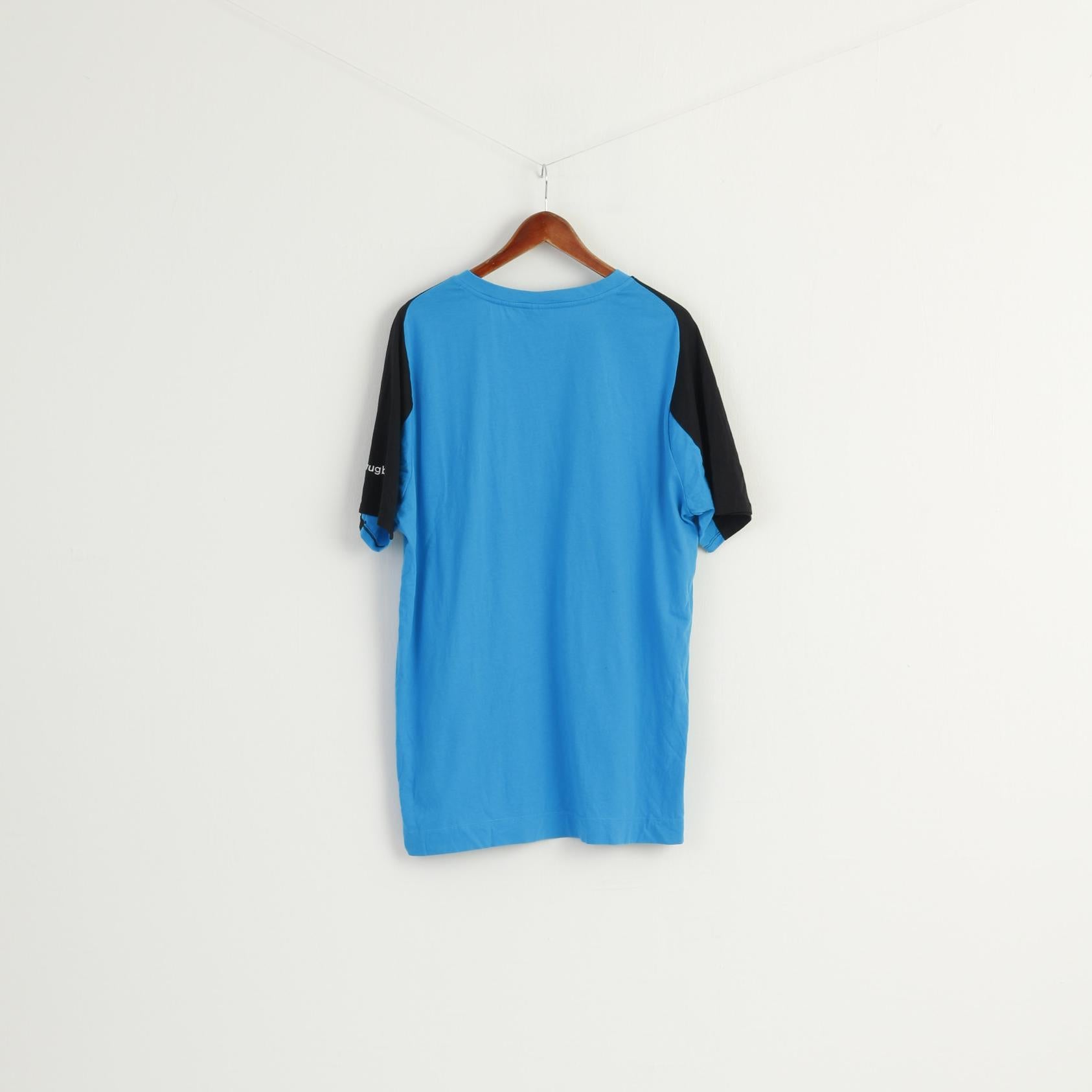 Canterbury Men XXL Shirt Blue Cotton OSPREYS Rugby Lovell New Zealand Sport Top