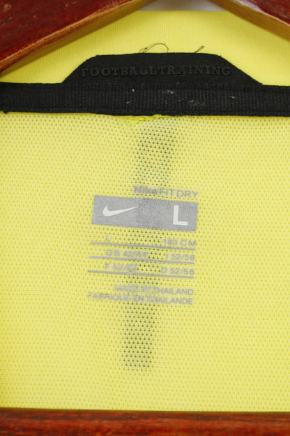 Nike Homme L Chemise Jaune Fit Dry Sport Football Jersey Haut