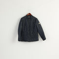 Escandelle Paris Women M Jacket Navy Quilted Casual Full Zipper Lightweight Top