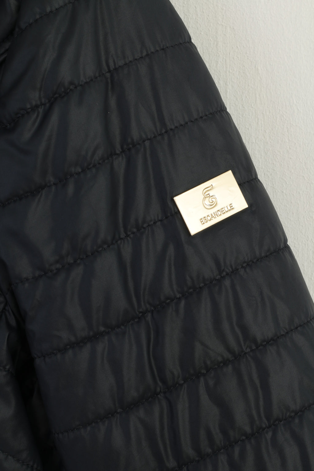 Escandelle Paris Women M Jacket Navy Quilted Casual Full Zipper Lightweight Top