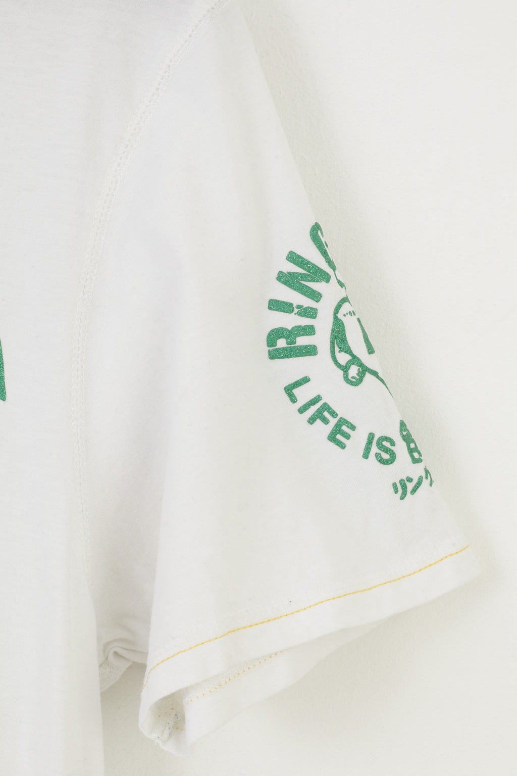 Ringspun Homme L (S) Chemise Blanc Coton Sport Dinosaure Graphique Vintage Top