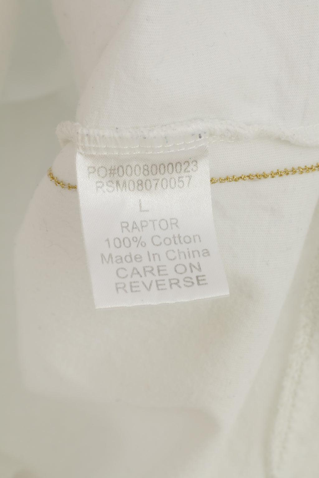 Ringspun Homme L (S) Chemise Blanc Coton Sport Dinosaure Graphique Vintage Top