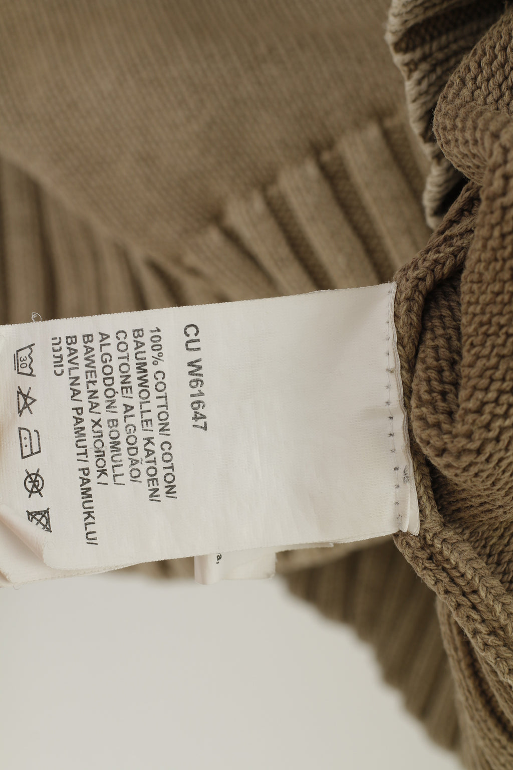 Maglione classico vintage da uomo Wrangler M Jumper in cotone marrone con zip e collo